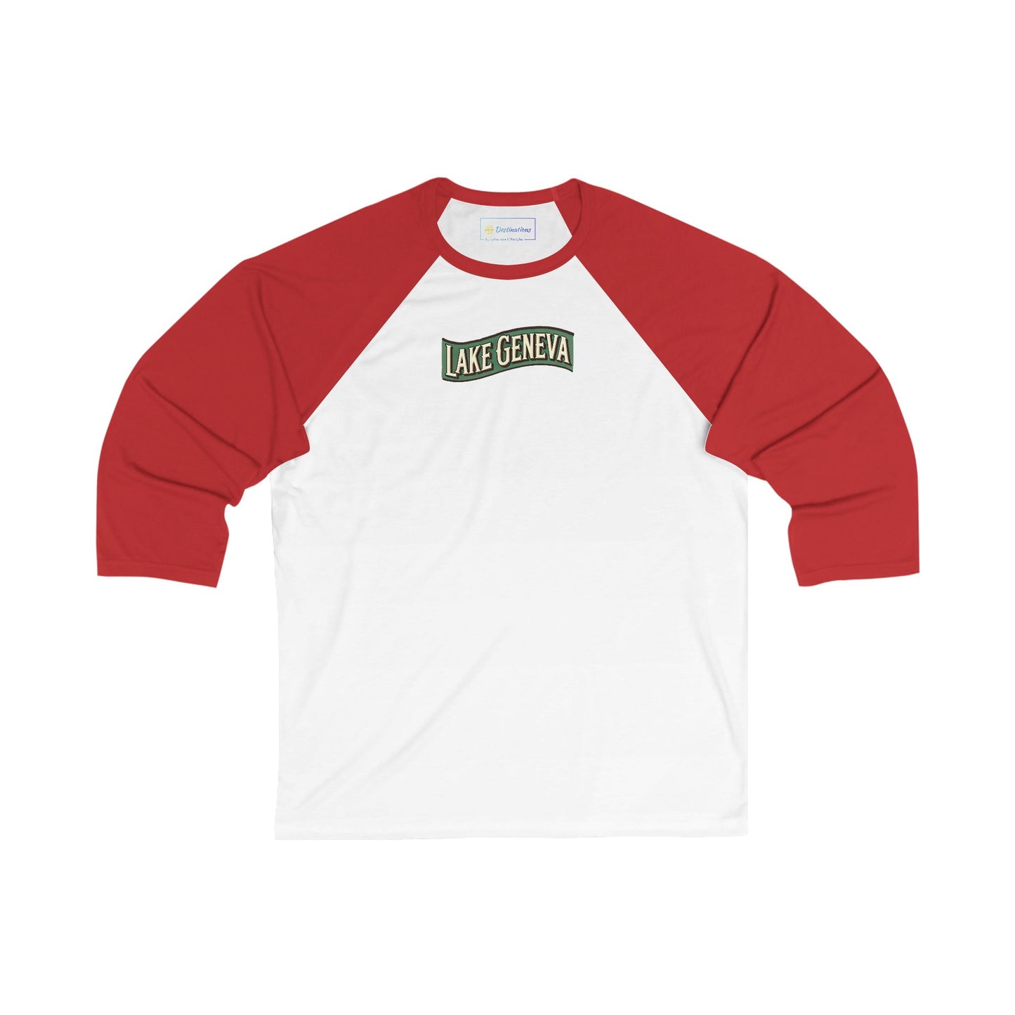 Retro Lake Geneva Men's 3/4 Sleeve Baseball Tee