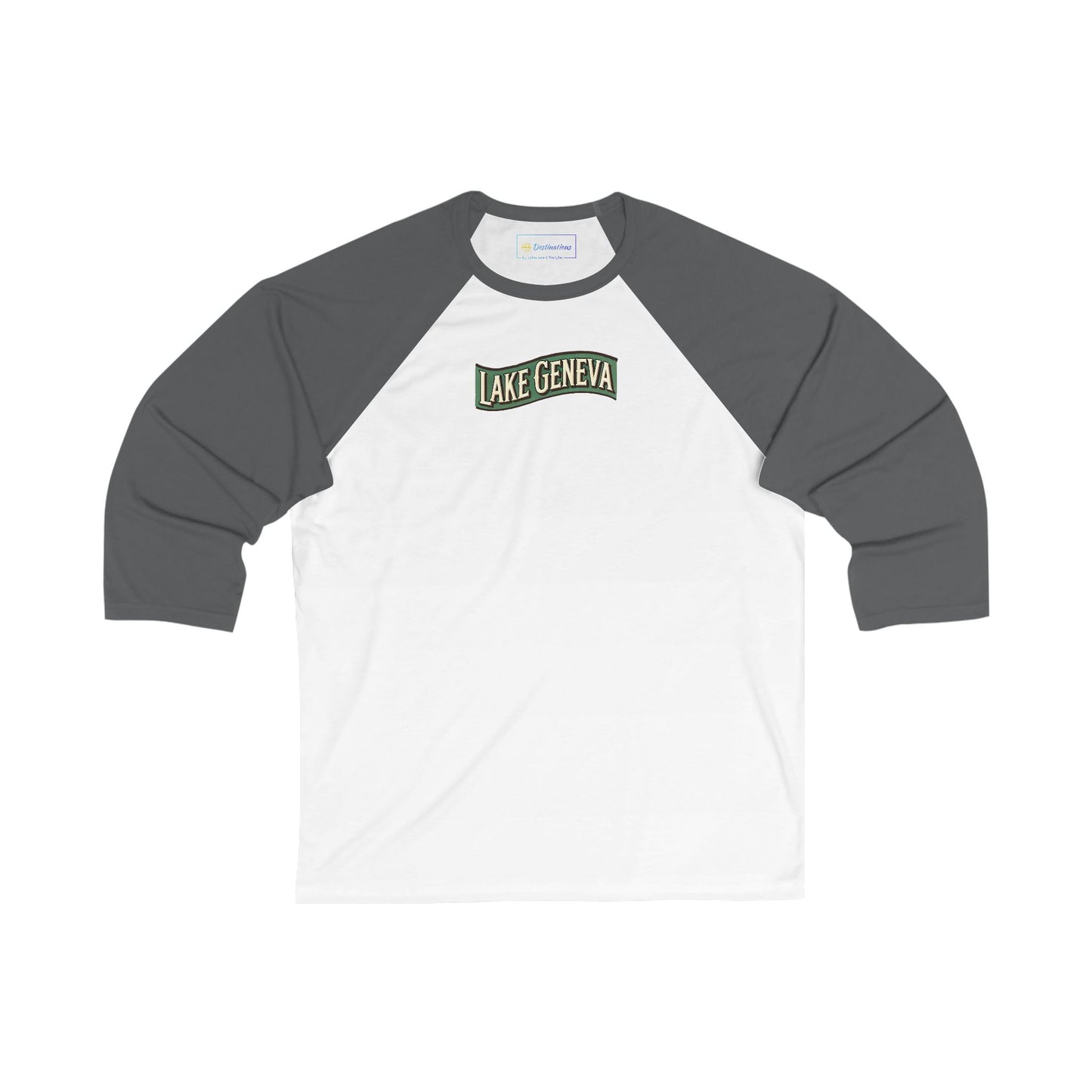 Retro Lake Geneva Men's 3/4 Sleeve Baseball Tee
