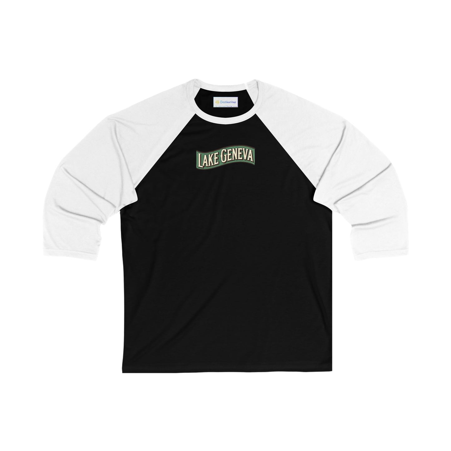 Retro Lake Geneva Men's 3/4 Sleeve Baseball Tee