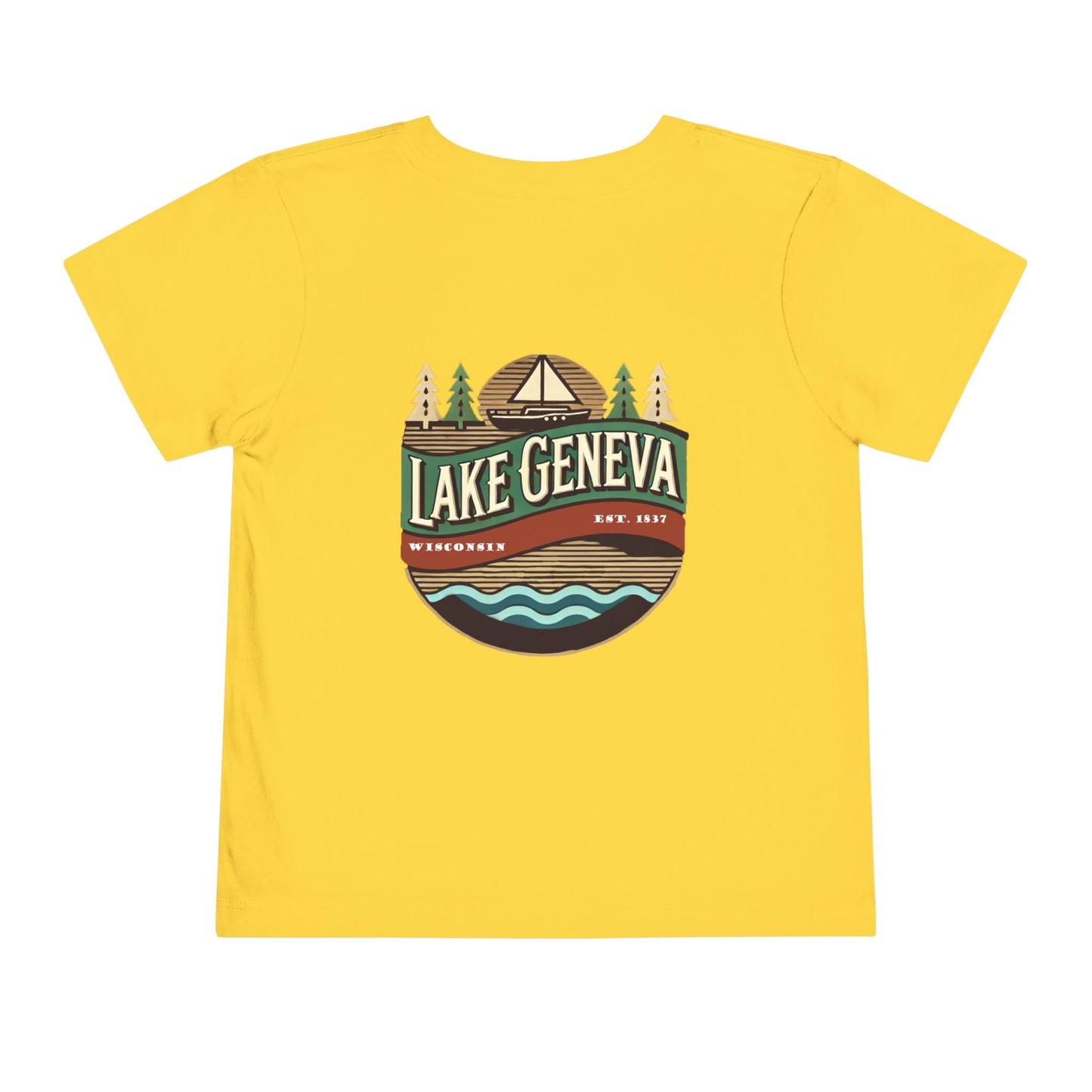Retro Lake Geneva Unisex Toddler Short Sleeve Tee
