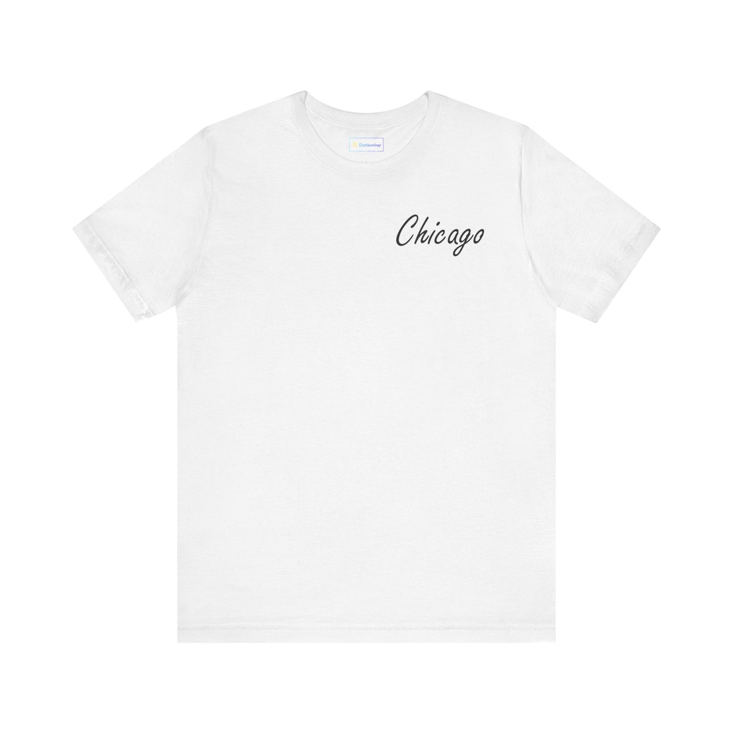 Elegant Chicago Skyline Unisex Jersey Short Sleeve Tee