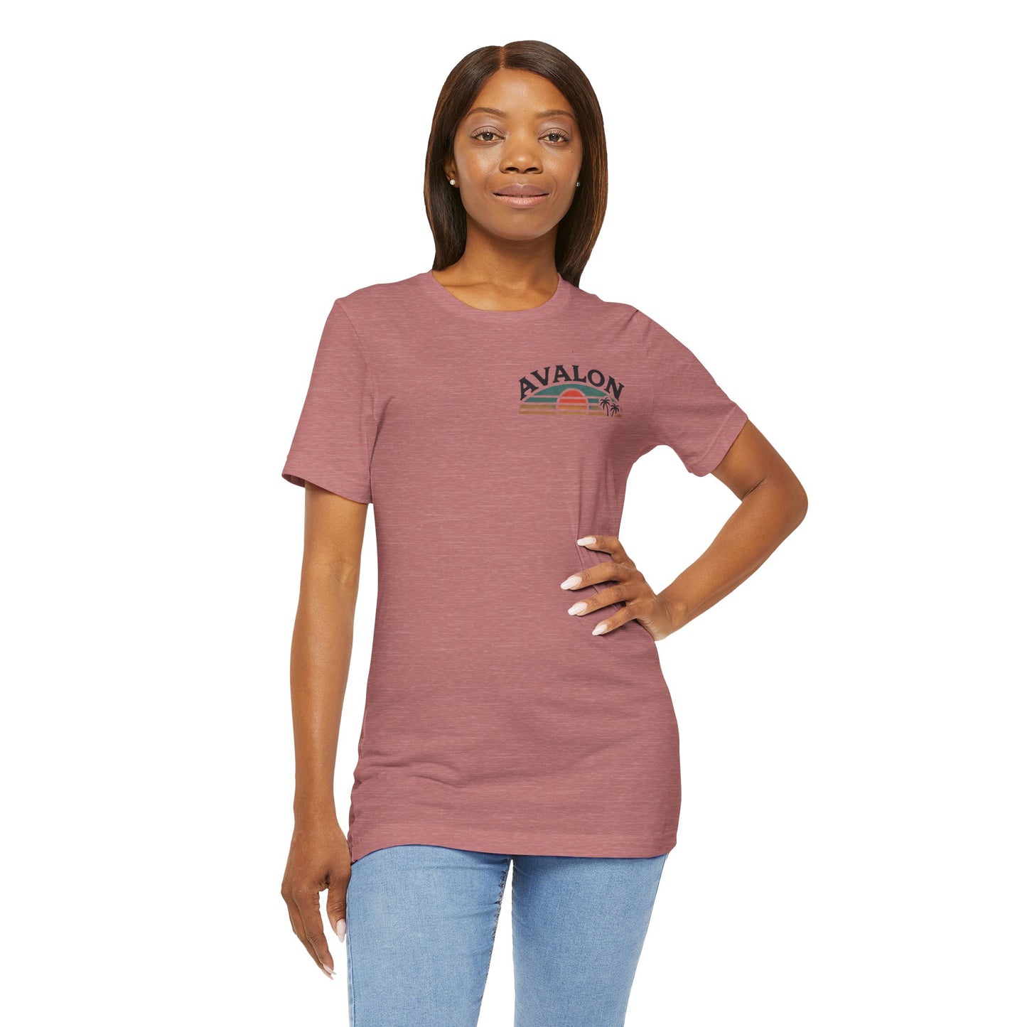 Retro Avalon Sunset Unisex Jersey Tee