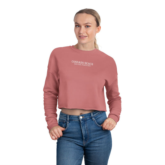 Coastal Vibes Condado Beach Women's Cropped Sweatshirt