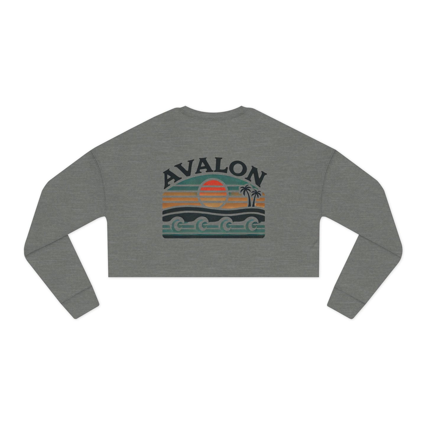 Retro Avalon Sunset Women's Cropped Sweatshirt