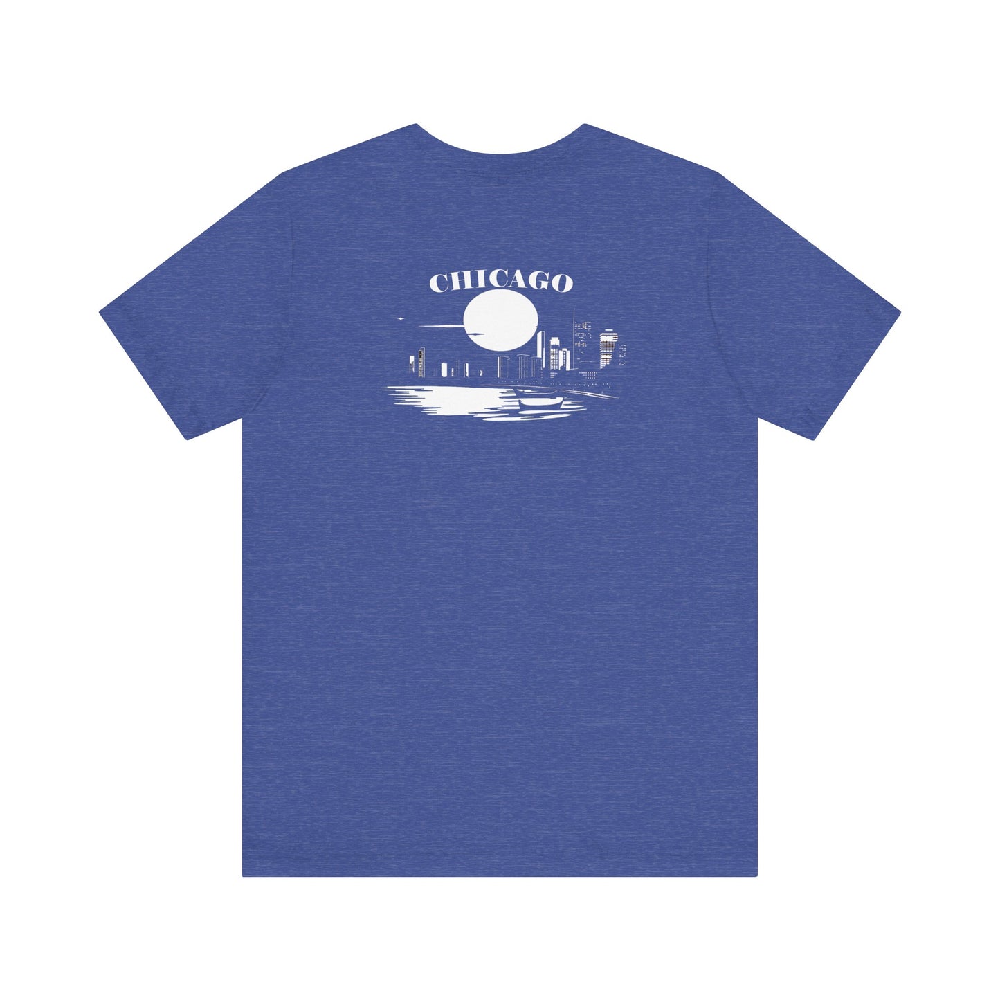 Mystery Noir Chicago Skyline Sunset Unisex Jersey Short Sleeve Tee
