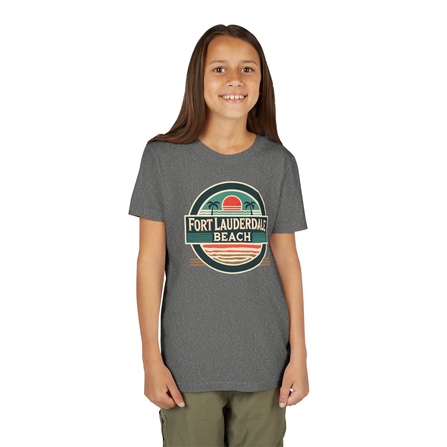 Vintage Fort Lauderdale Unisex Youth Short Sleeve Tee