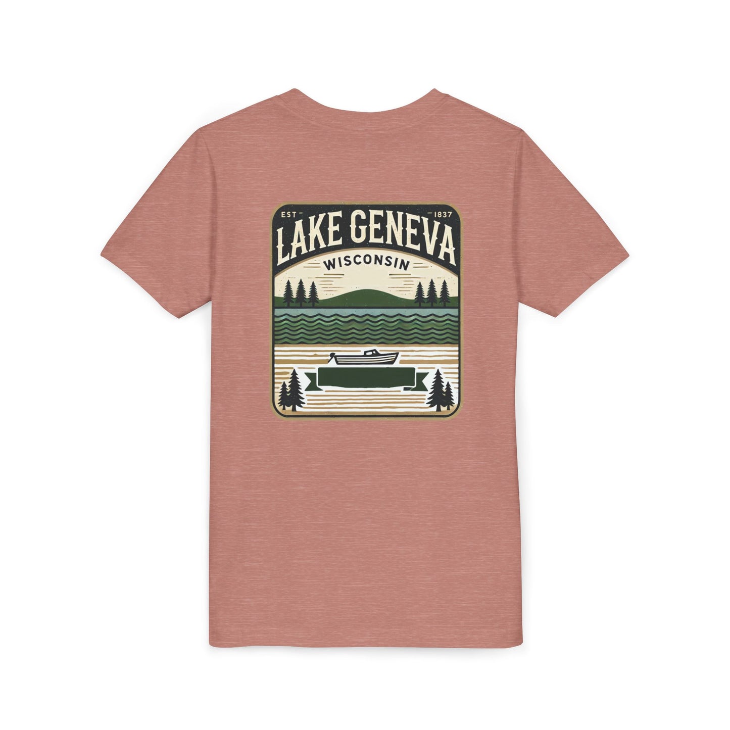 Vintage Lake Geneva Unisex Youth Short Sleeve Tee