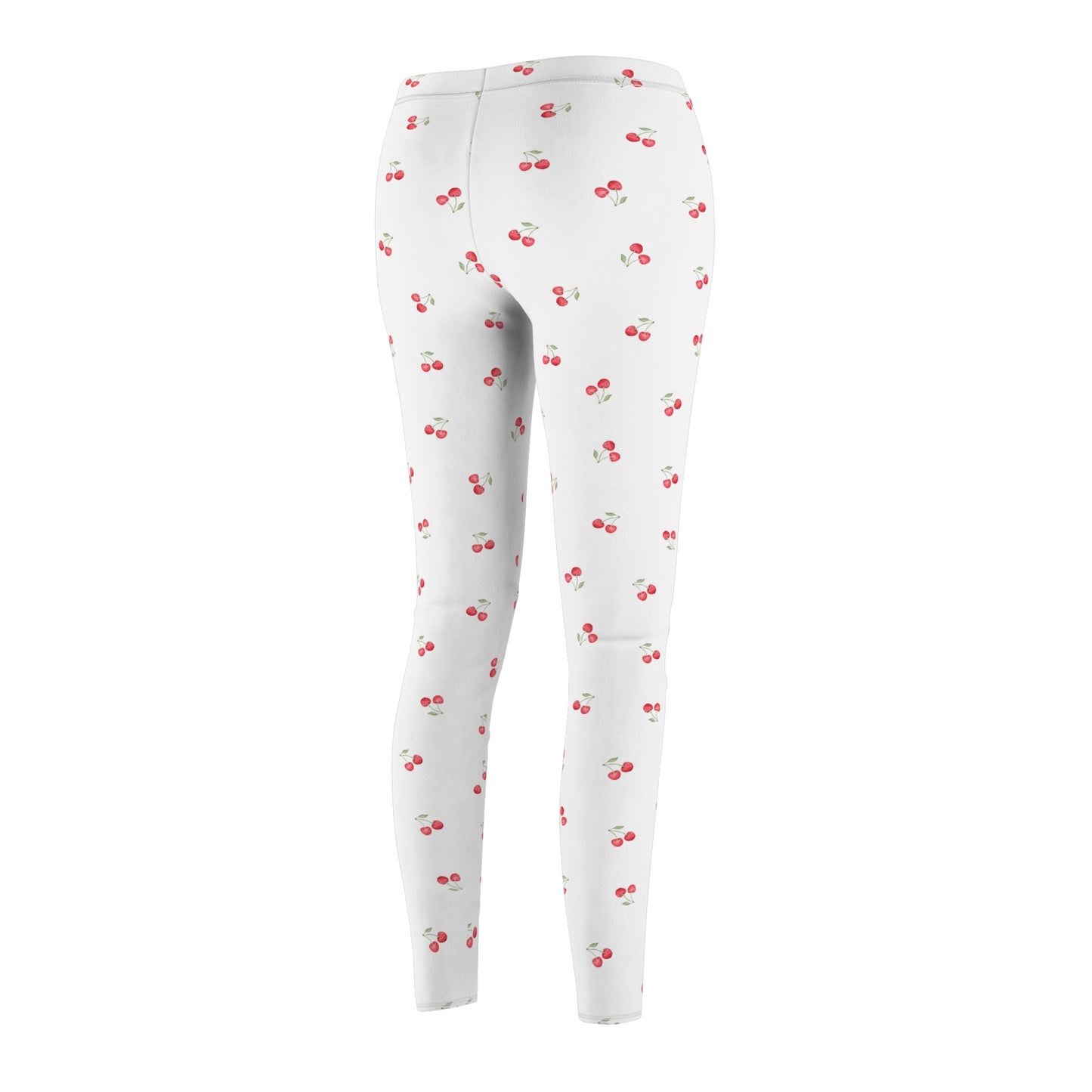 Charming Cherry Print Casual Leggings for Women