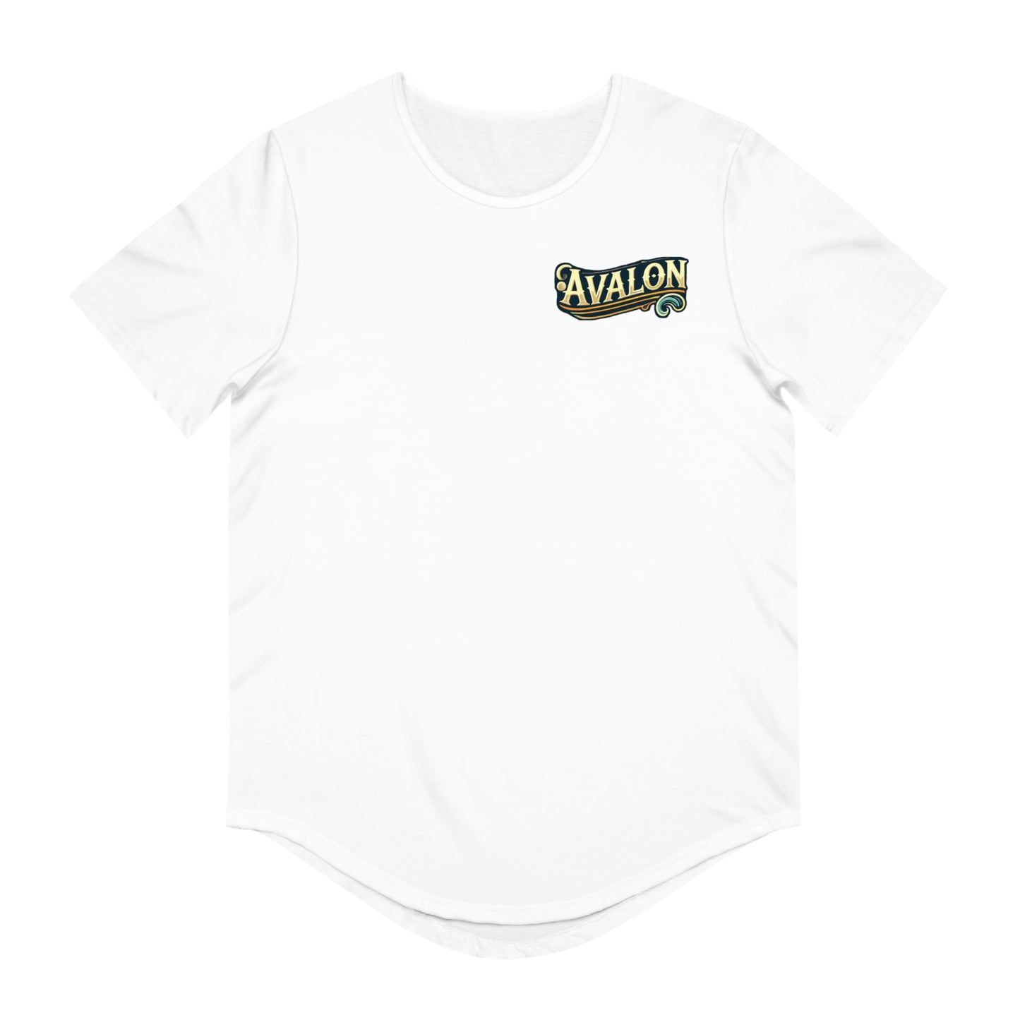 Elegant Avalon Men's Jersey Curved Hem Tee