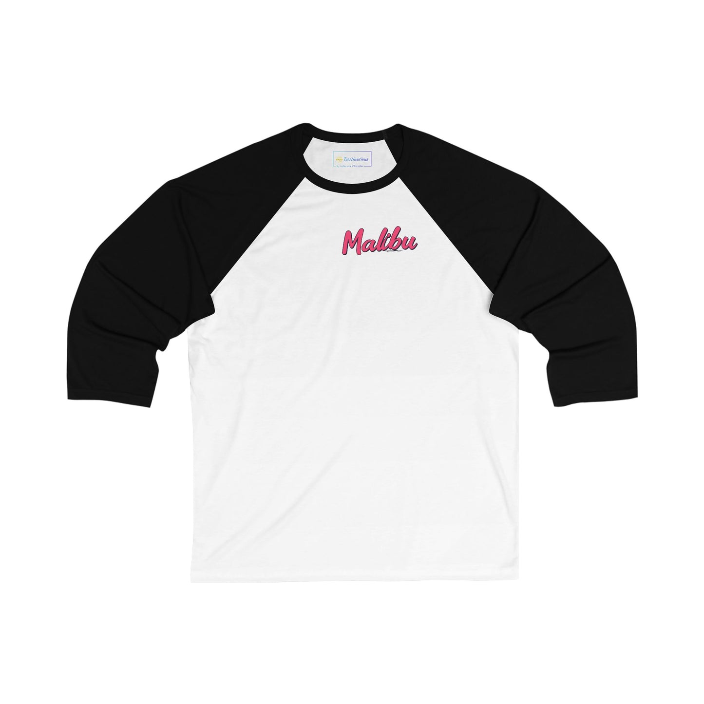 Retro Malibu Men's 3/4 Sleeve Baseball Tee