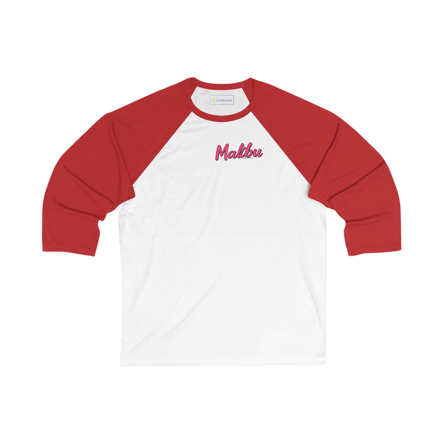 Retro Malibu Men's 3/4 Sleeve Baseball Tee