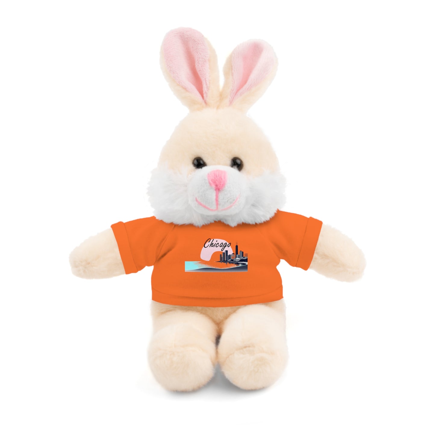Elegant Chicago Skyline Stuffed Animals with Tee