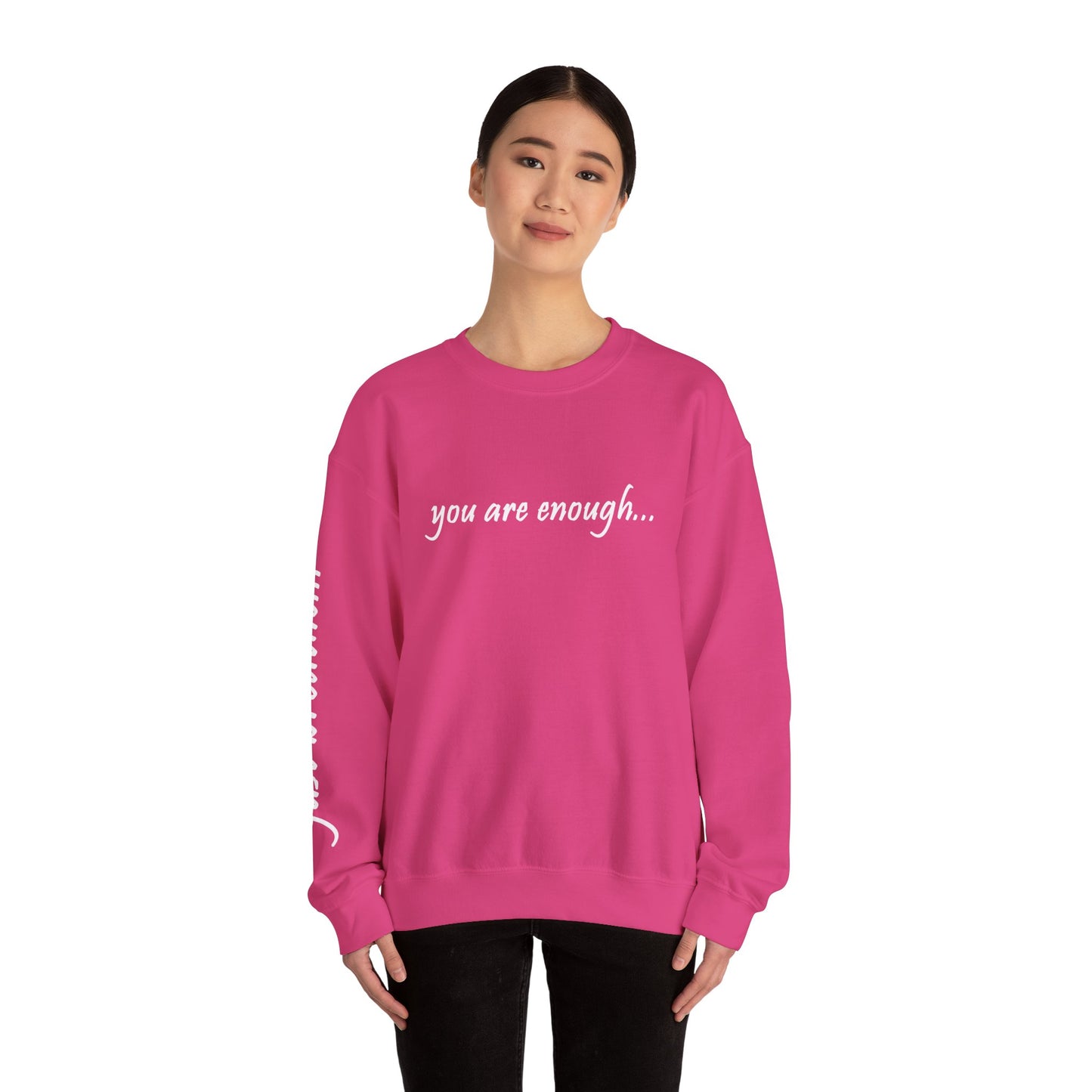 You Are Enough - Mental Health Awareness Heavy Blend Crewneck Sweatshirt