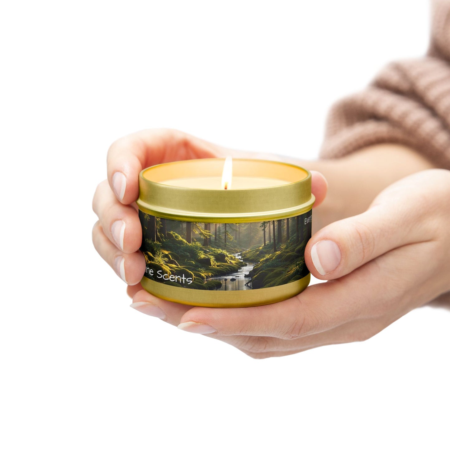Evergreen Scented Rustic Tin Candle