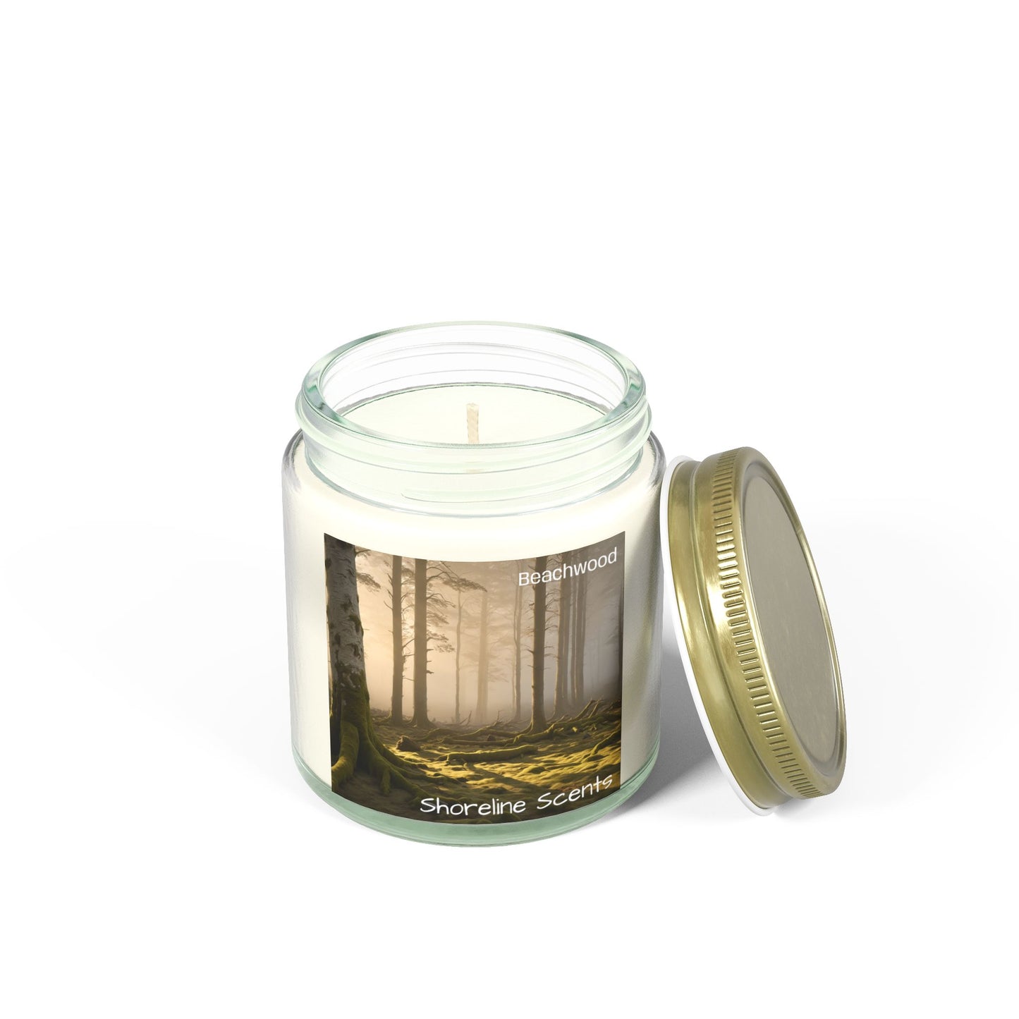Beachwood Scented Coconut Apricot Wax Candle