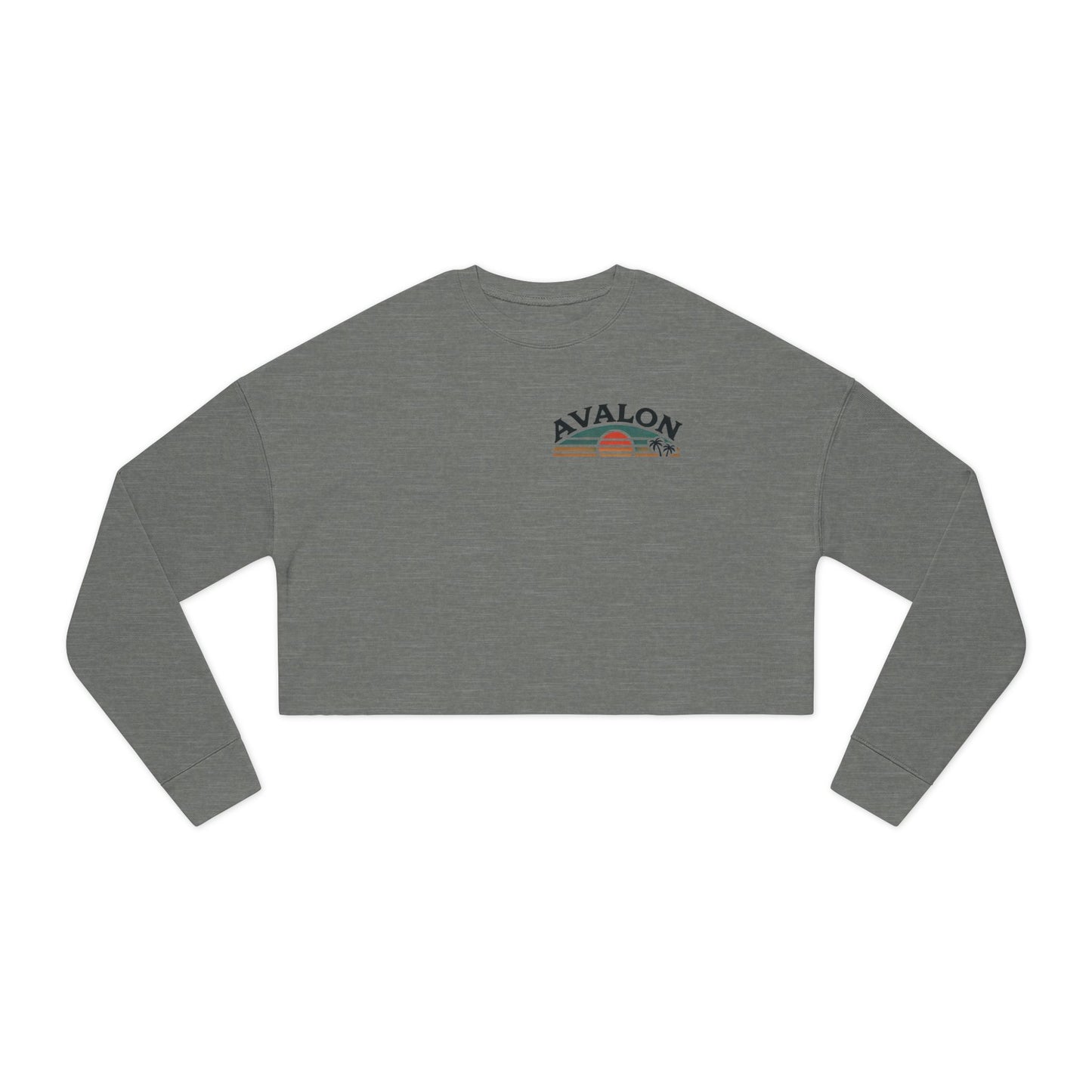 Retro Avalon Sunset Women's Cropped Sweatshirt
