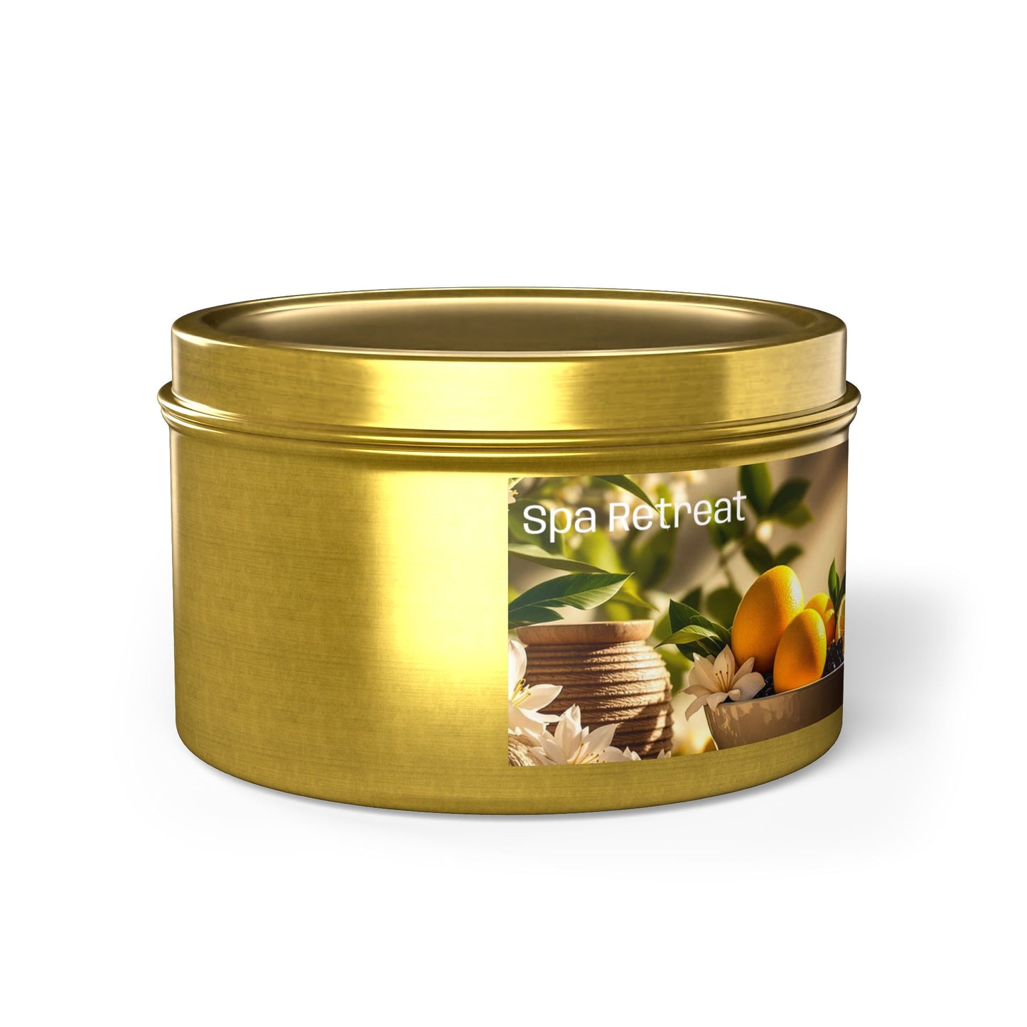 Spa Retreat Scented Rustic Tin Candle