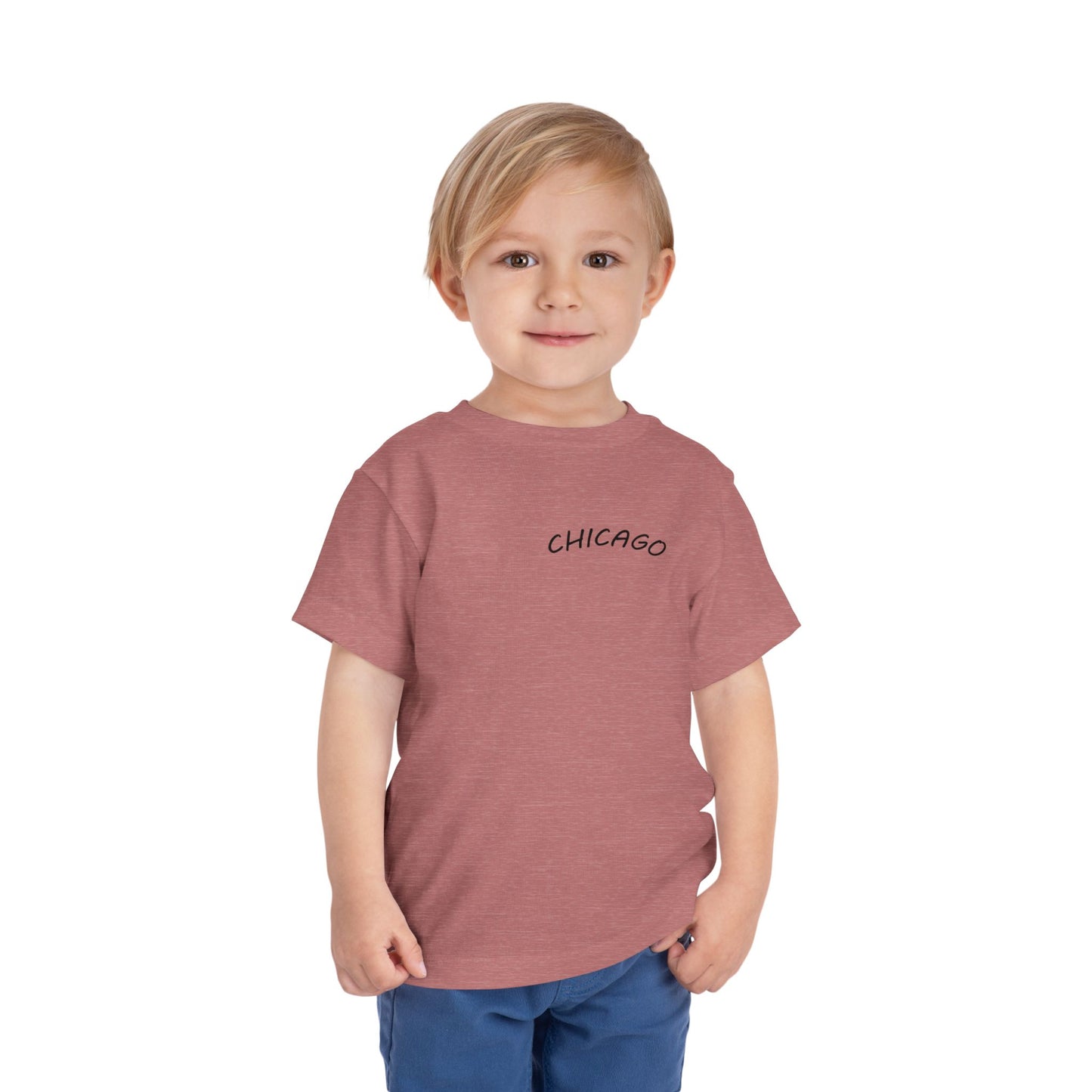 Retro Chicago Sunset Unisex Toddler Short Sleeve Tee