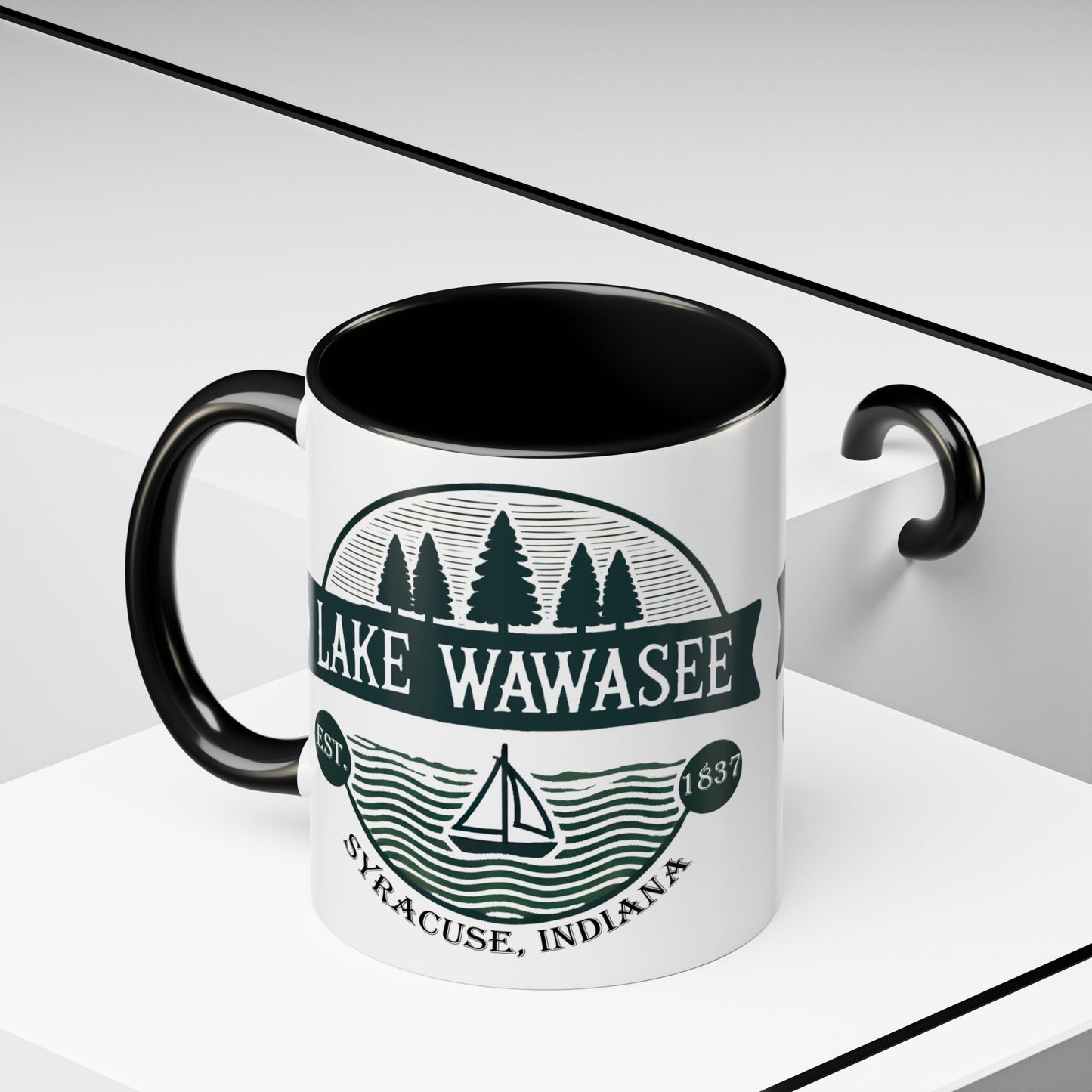 Vintage Lake Wawasee Accent Coffee Mug