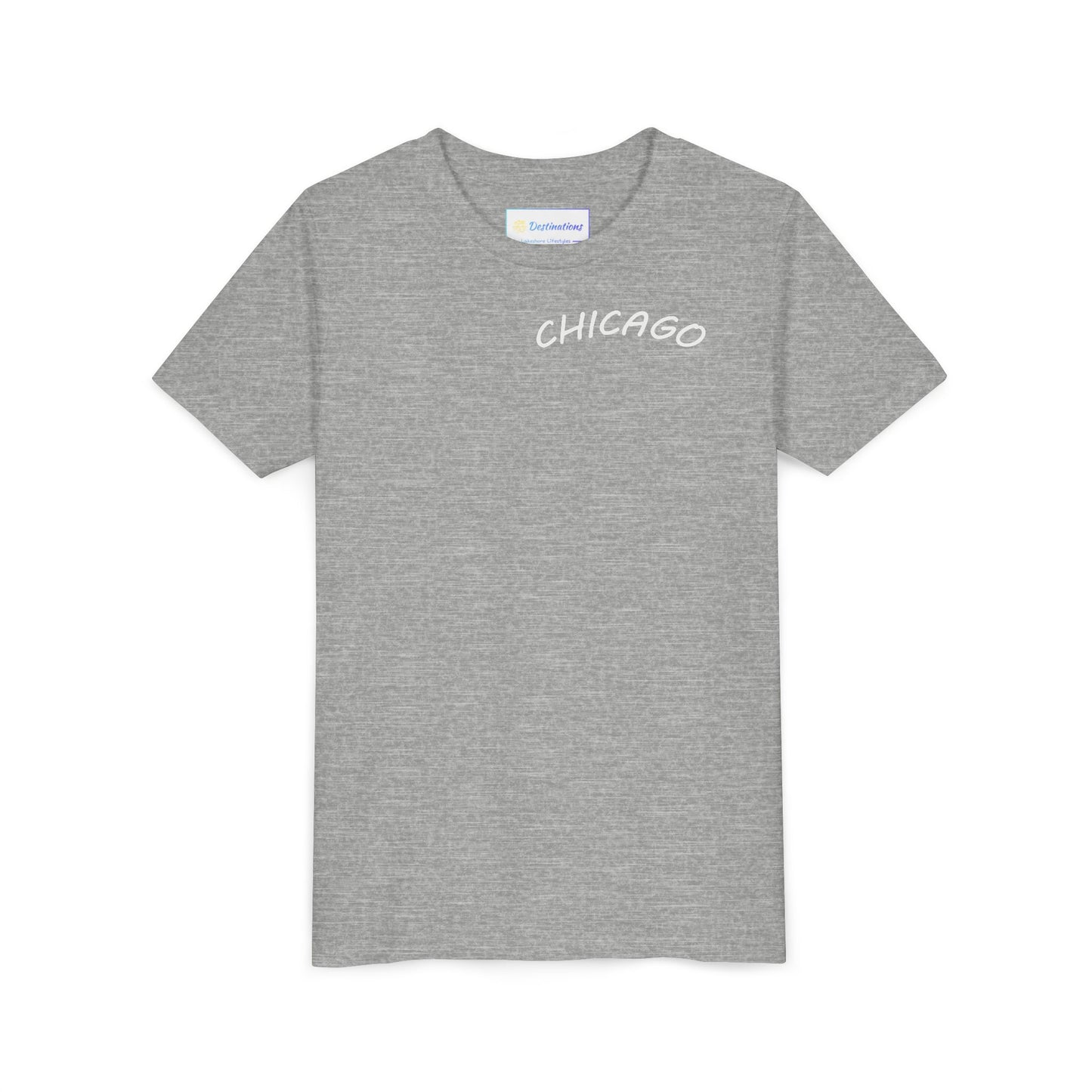 Retro Chicago Sunset Unisex Youth Short Sleeve Tee