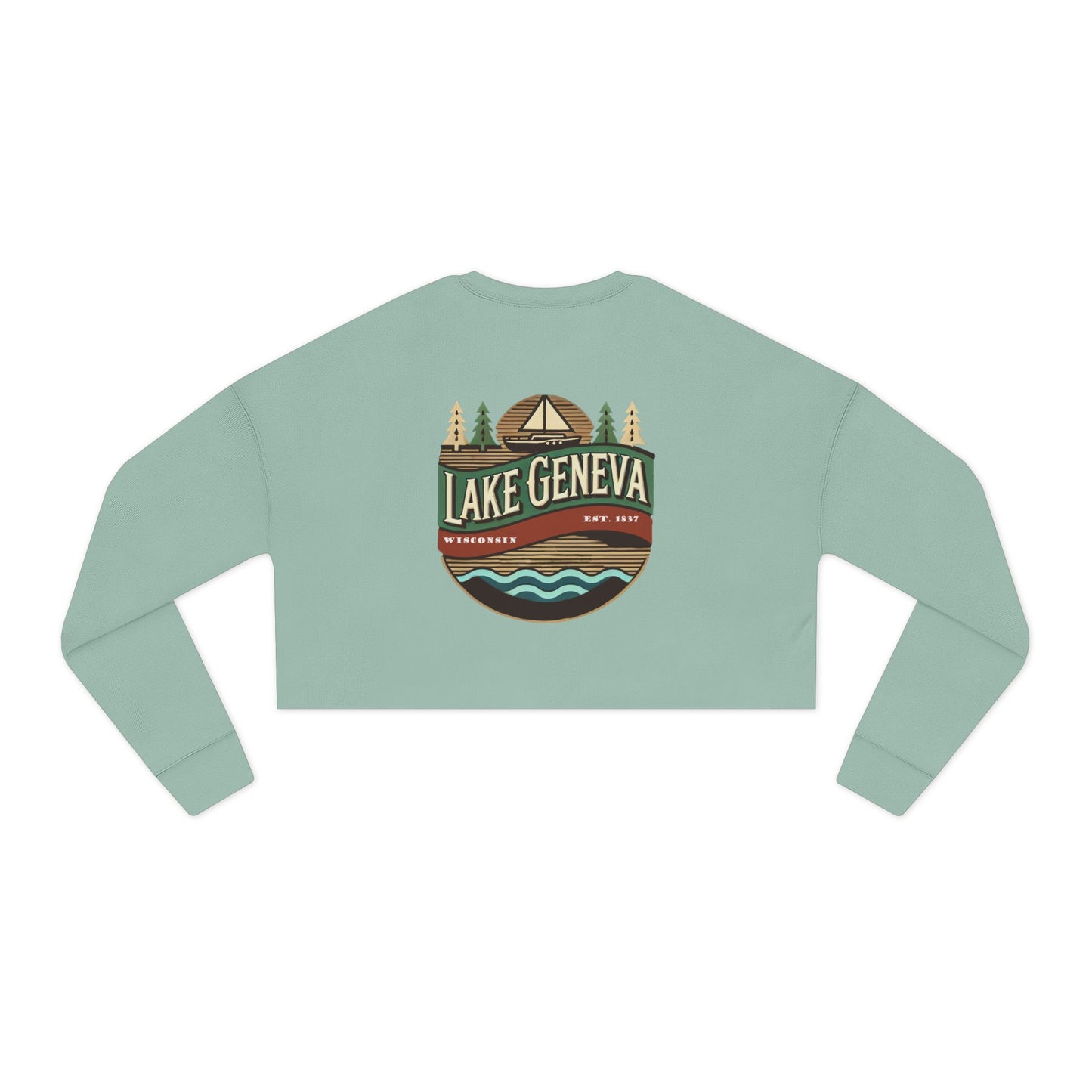 Retro Lake Geneva Women's Cropped Sweatshirt