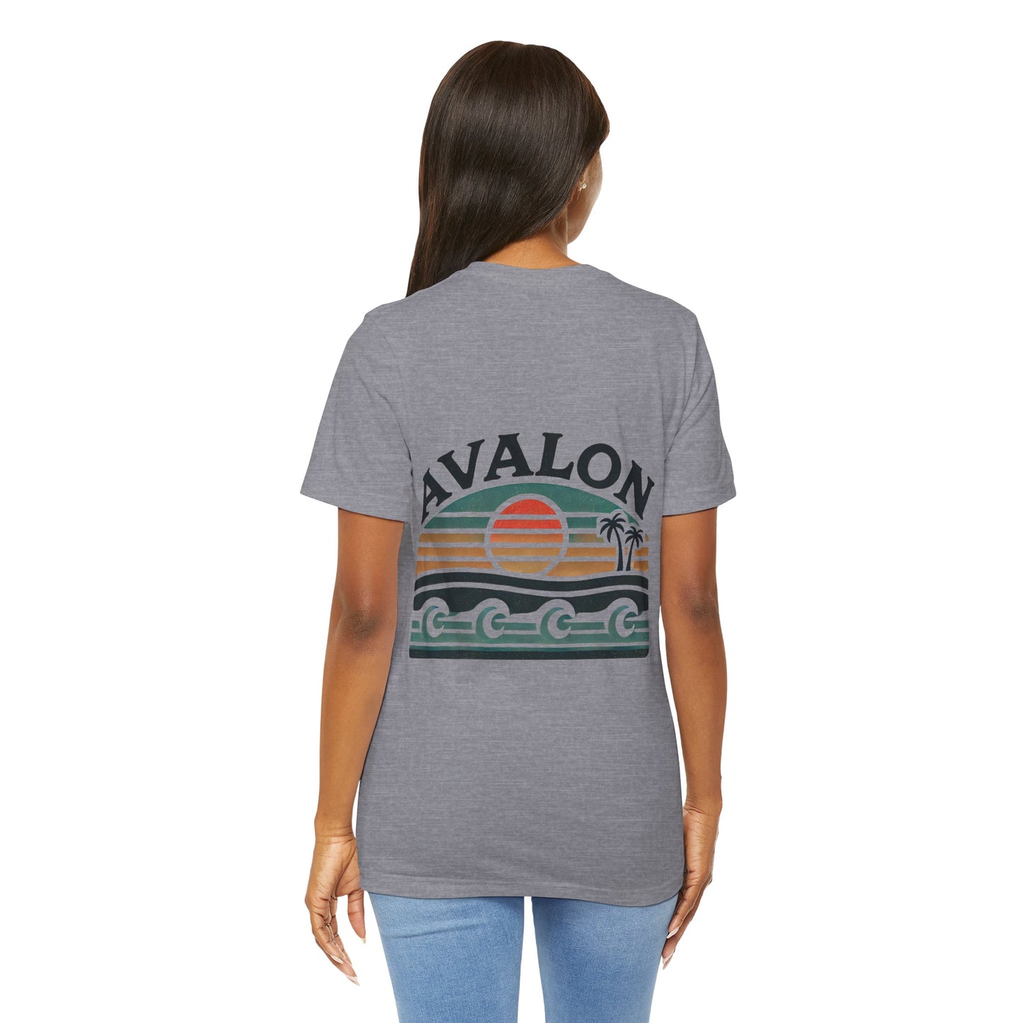 Retro Avalon Sunset Unisex Jersey Tee