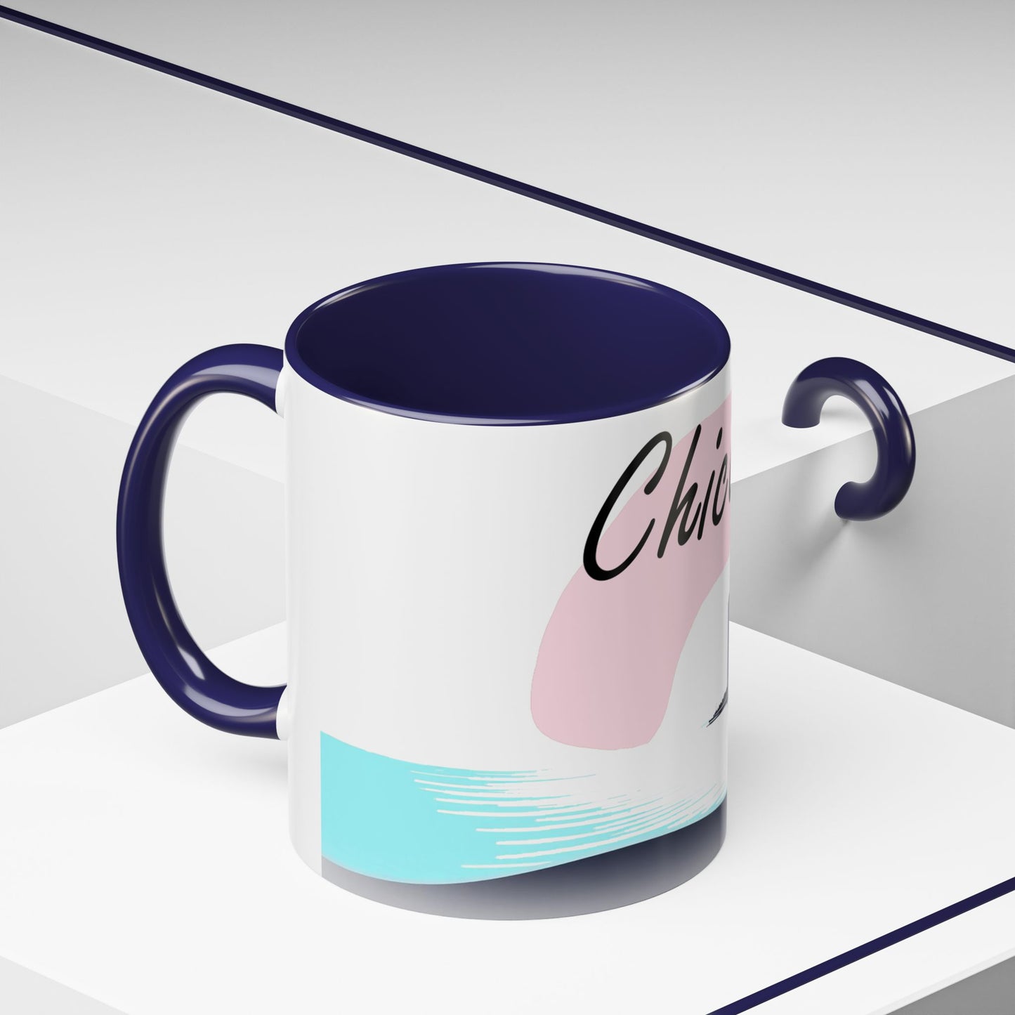Elegant Chicago Skyline Accent Coffee Mug