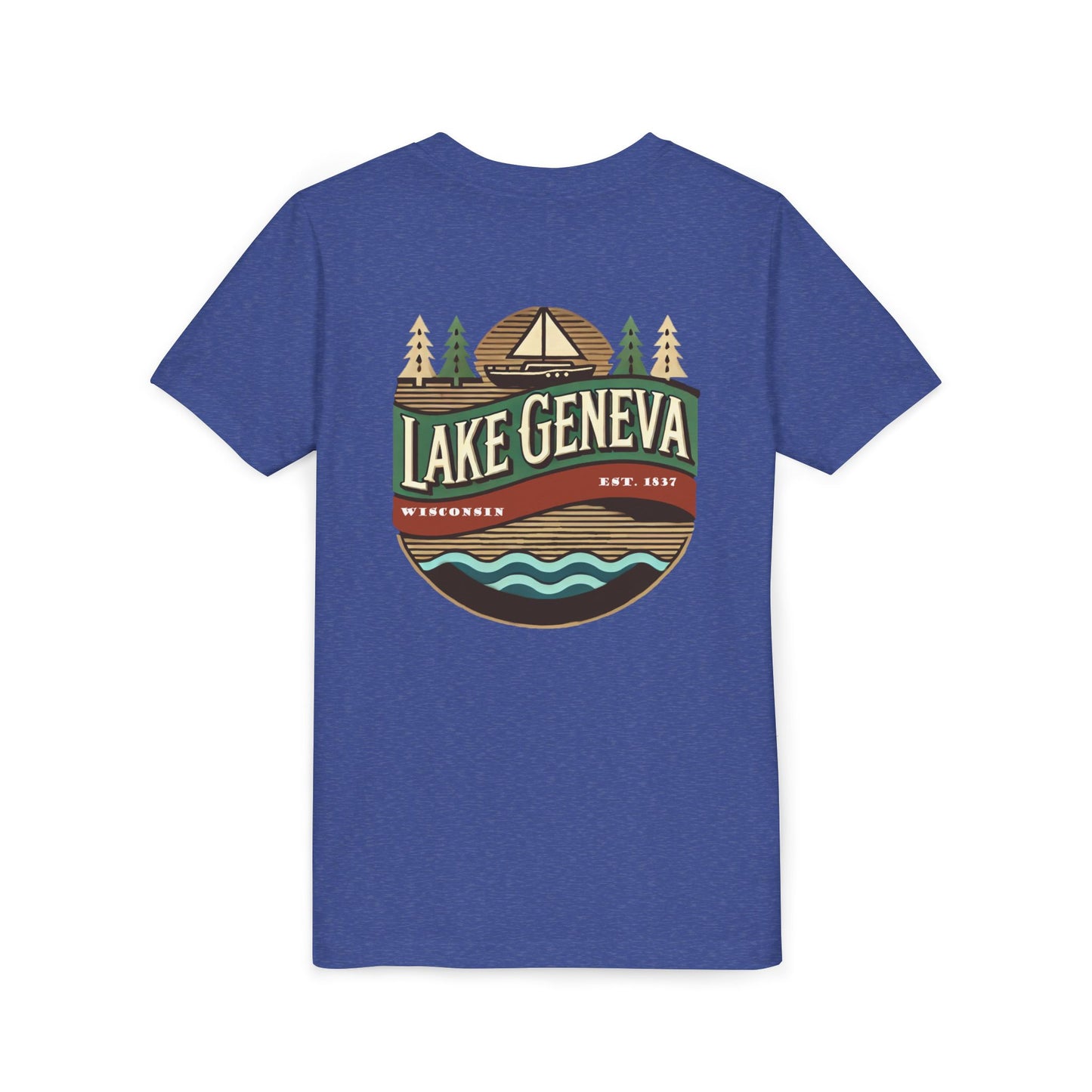 Retro Lake Geneva Unisex Youth Short Sleeve Tee