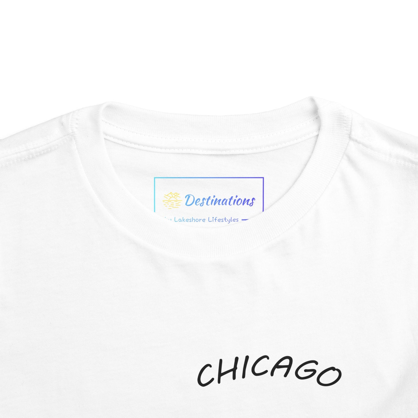 Retro Chicago Sunset Unisex Toddler Short Sleeve Tee