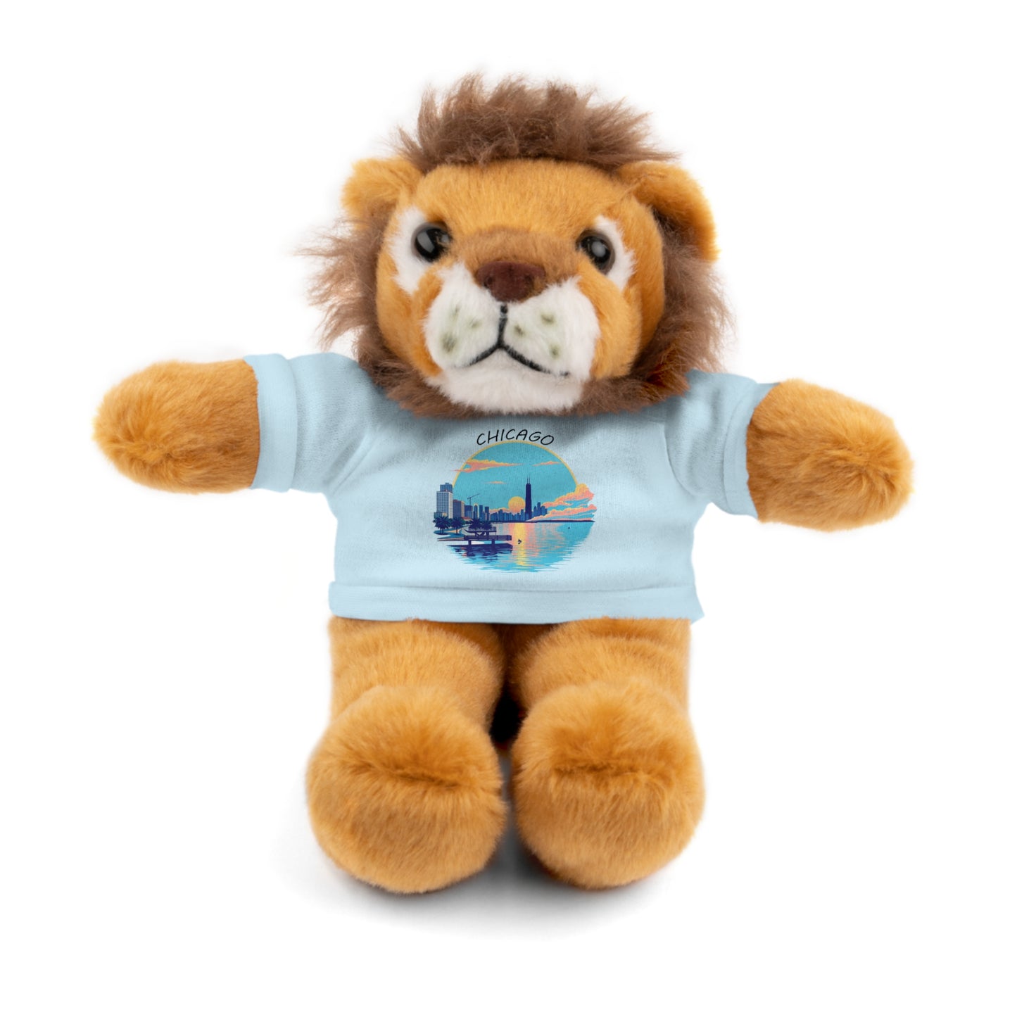 Retro Chicago Sunset Stuffed Animals with Tee