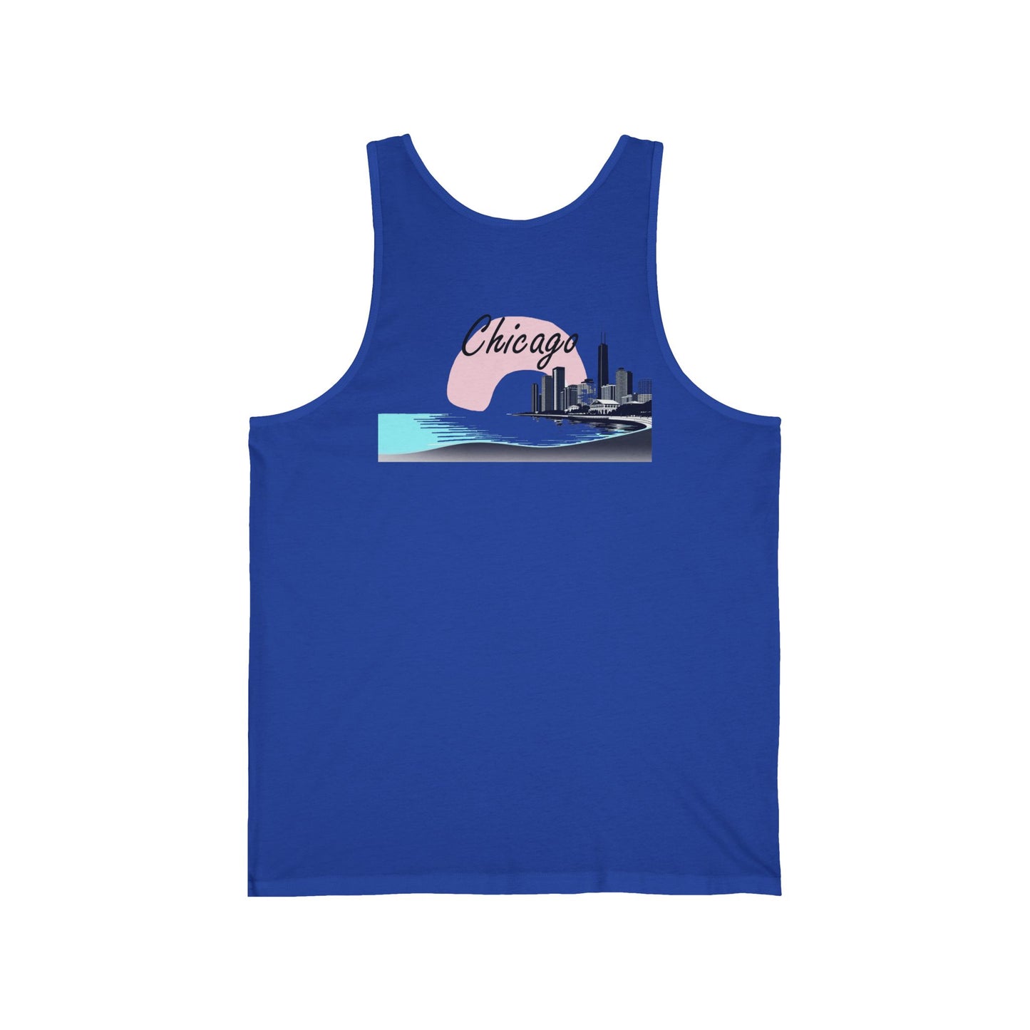 Elegant Chicago Skyline Unisex Jersey Tank