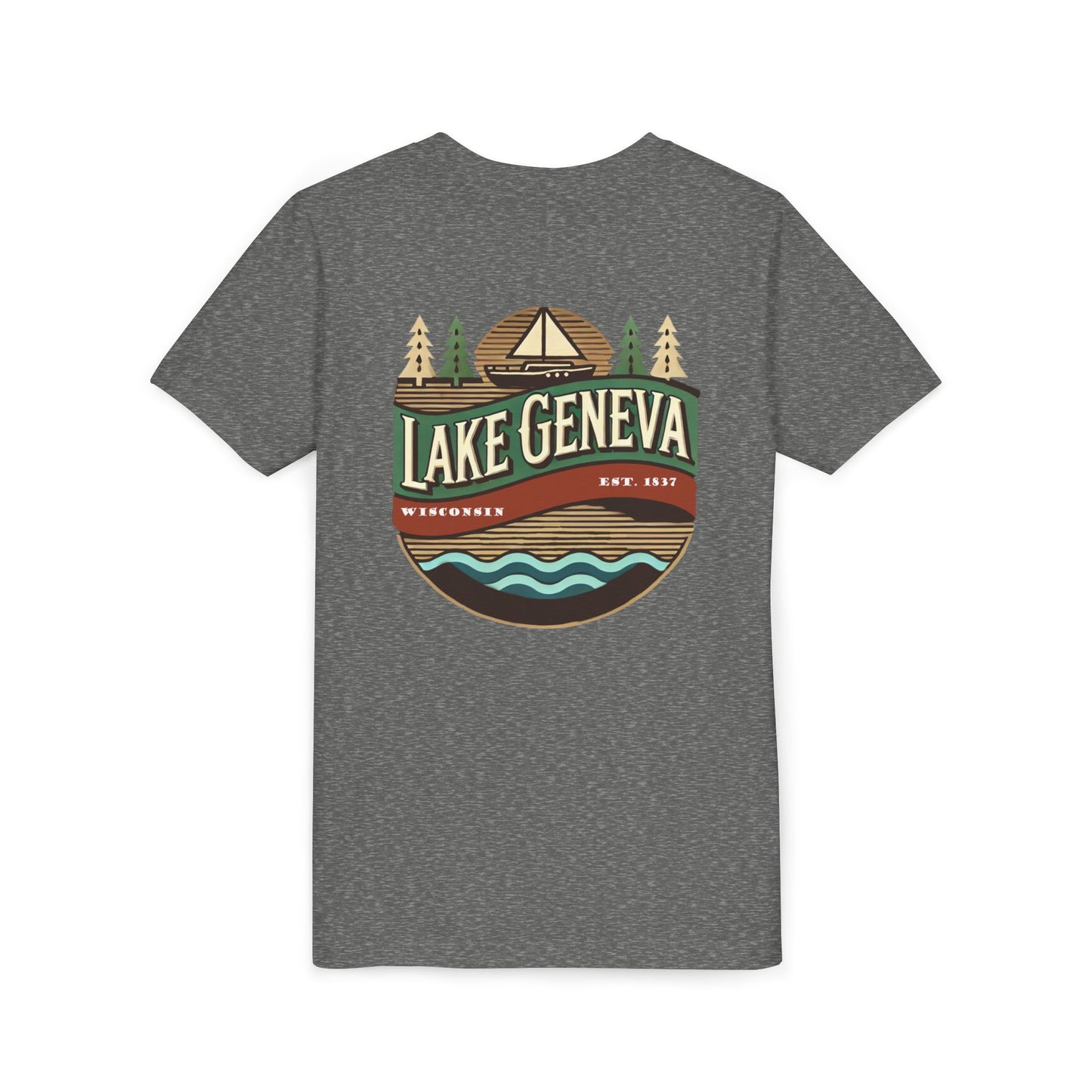 Retro Lake Geneva Unisex Youth Short Sleeve Tee