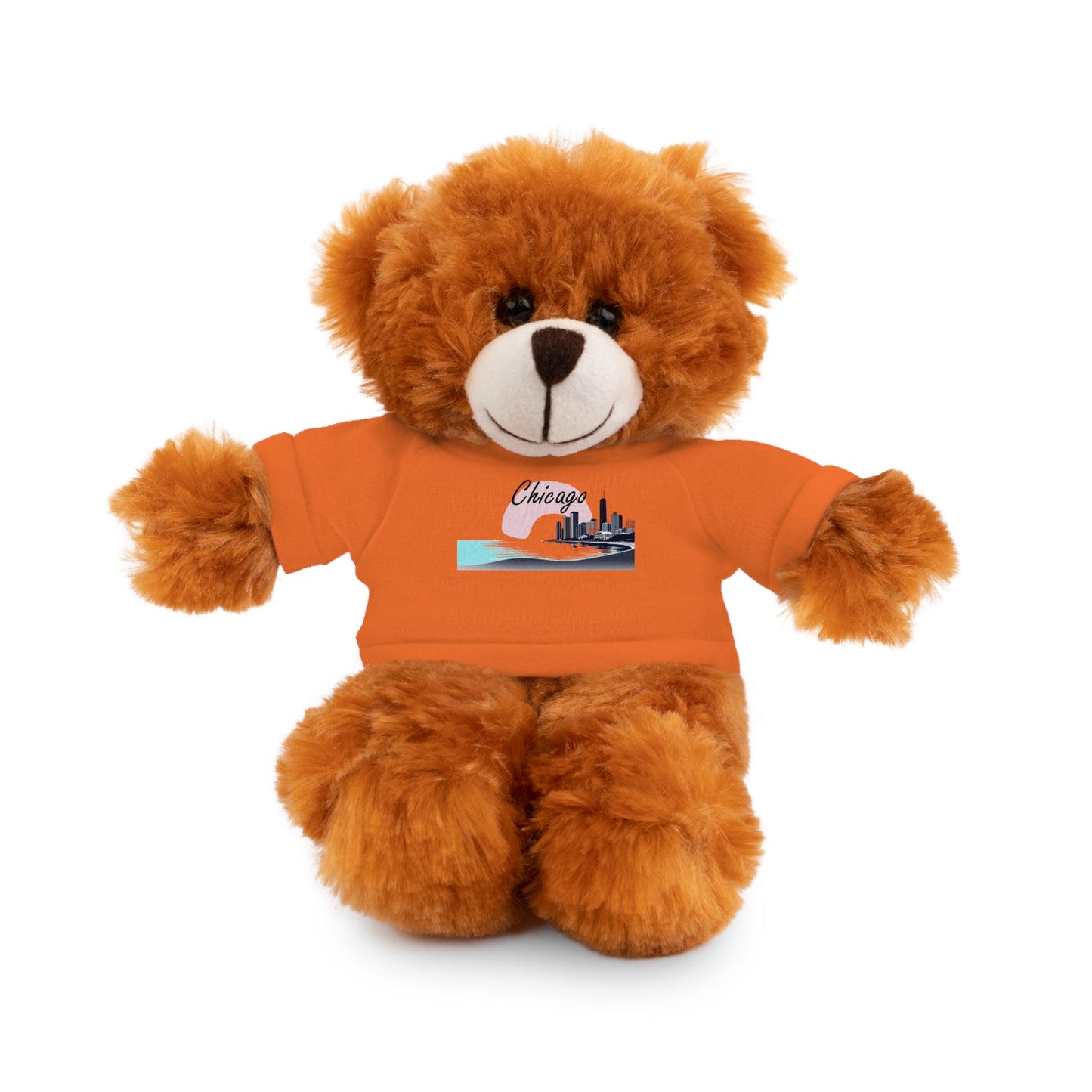 Elegant Chicago Skyline Stuffed Animals with Tee