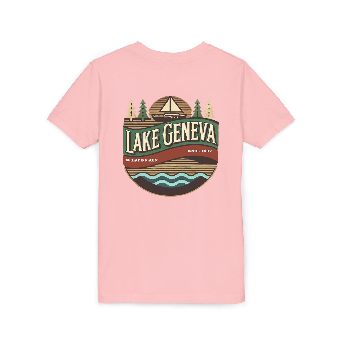 Retro Lake Geneva Unisex Youth Short Sleeve Tee