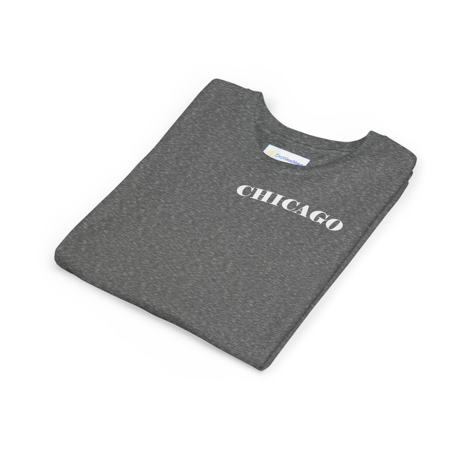 Mystery Noir Chicago Skyline Sunset Unisex Youth Short Sleeve Tee