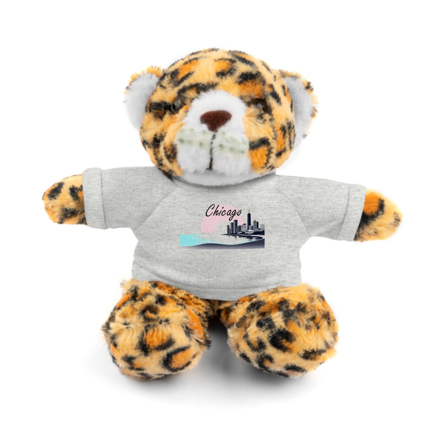 Elegant Chicago Skyline Stuffed Animals with Tee