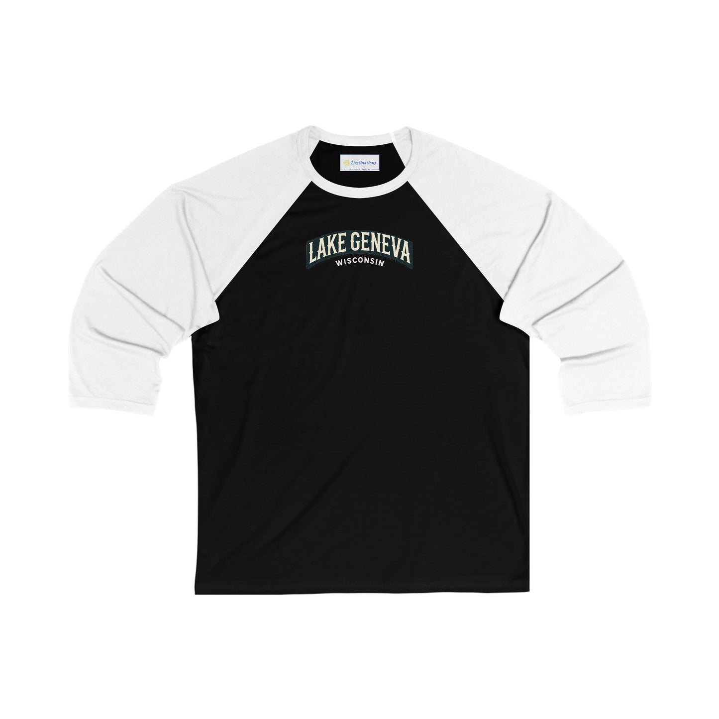 Vintage Lake Geneva Men's 3/4 Sleeve Baseball Tee