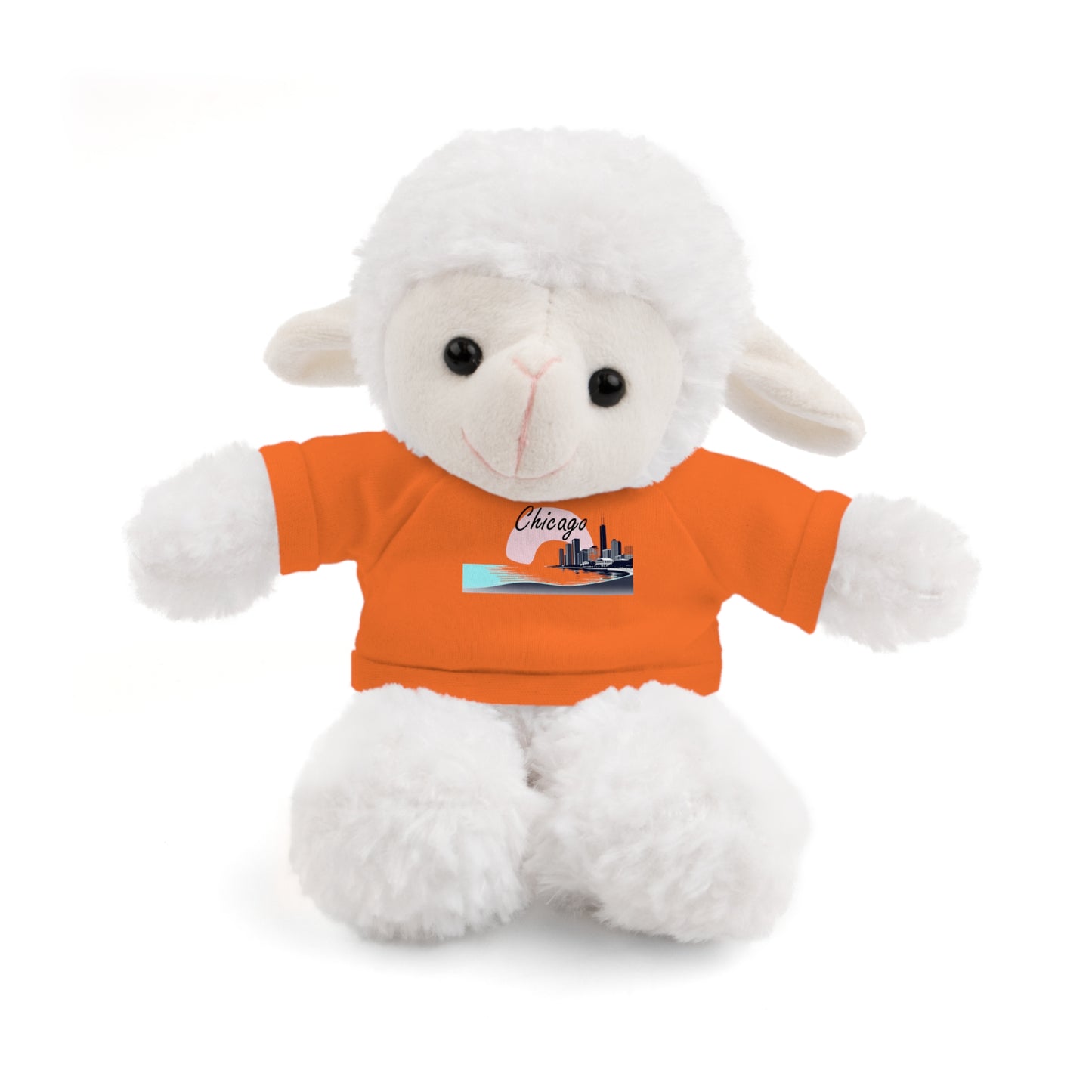 Elegant Chicago Skyline Stuffed Animals with Tee