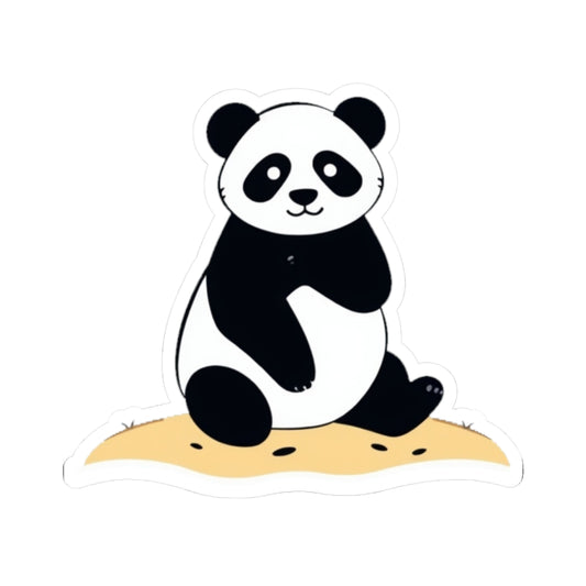 Beach Panda Kiss-Cut Sticker