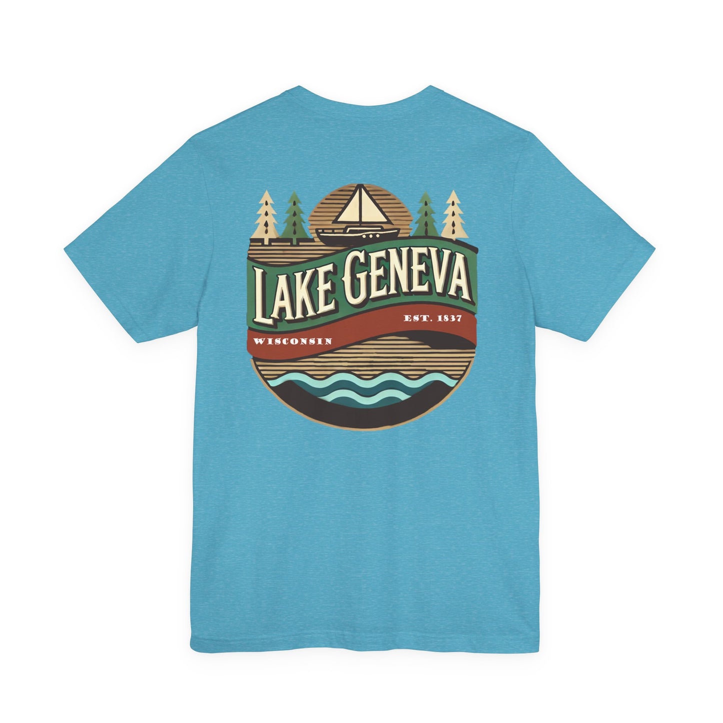 Retro Lake Geneva Unisex Jersey Short Sleeve Tee