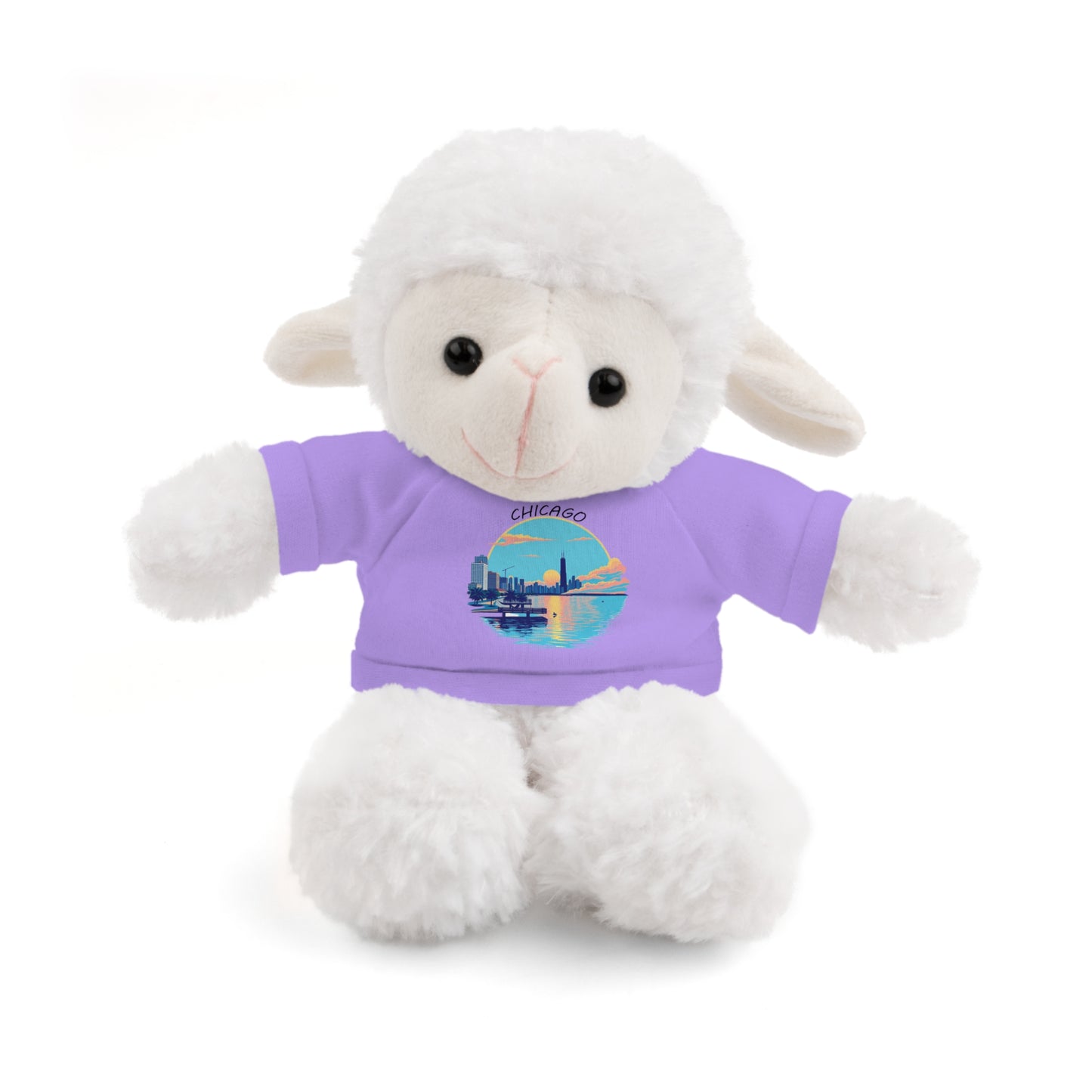 Retro Chicago Sunset Stuffed Animals with Tee