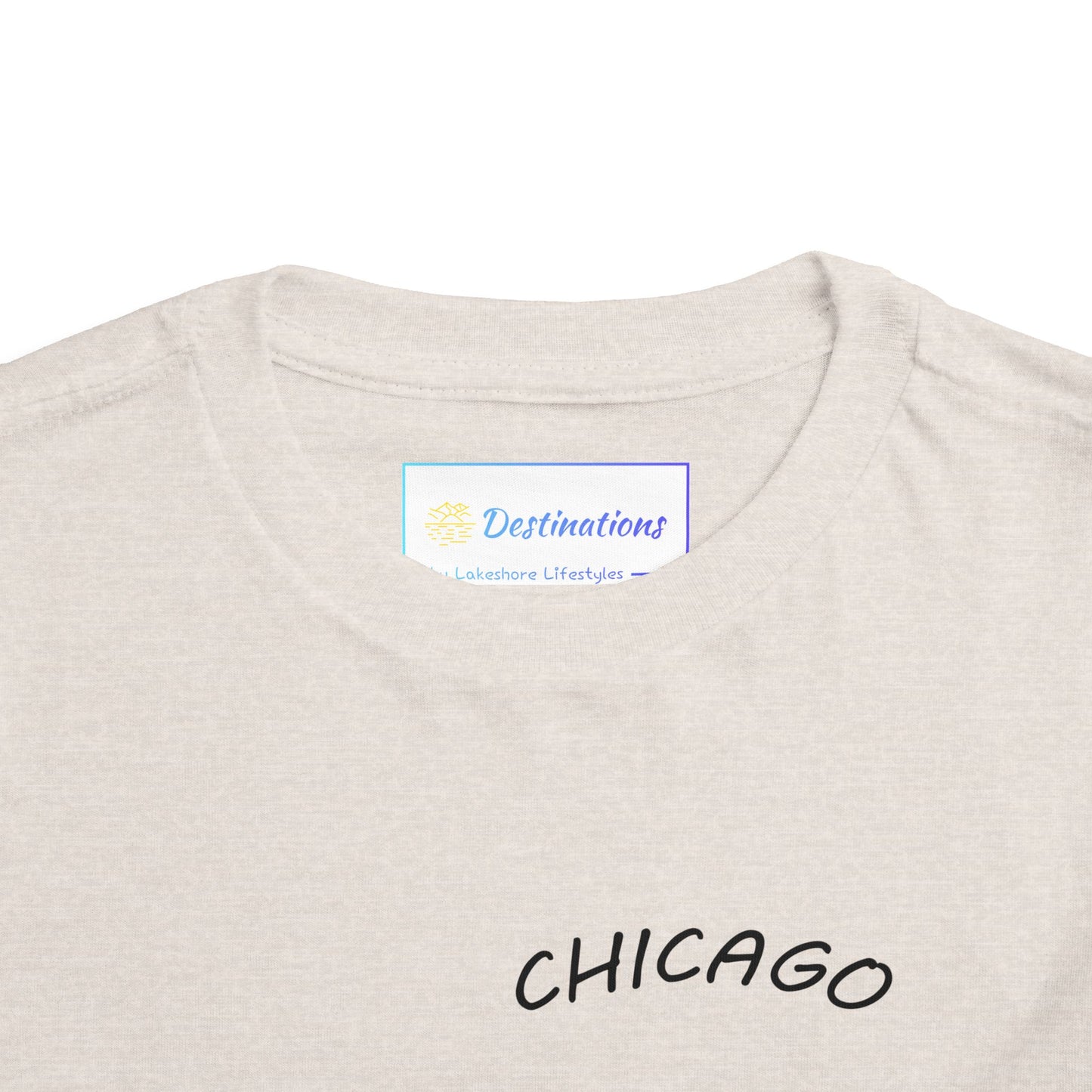 Retro Chicago Sunset Unisex Toddler Short Sleeve Tee