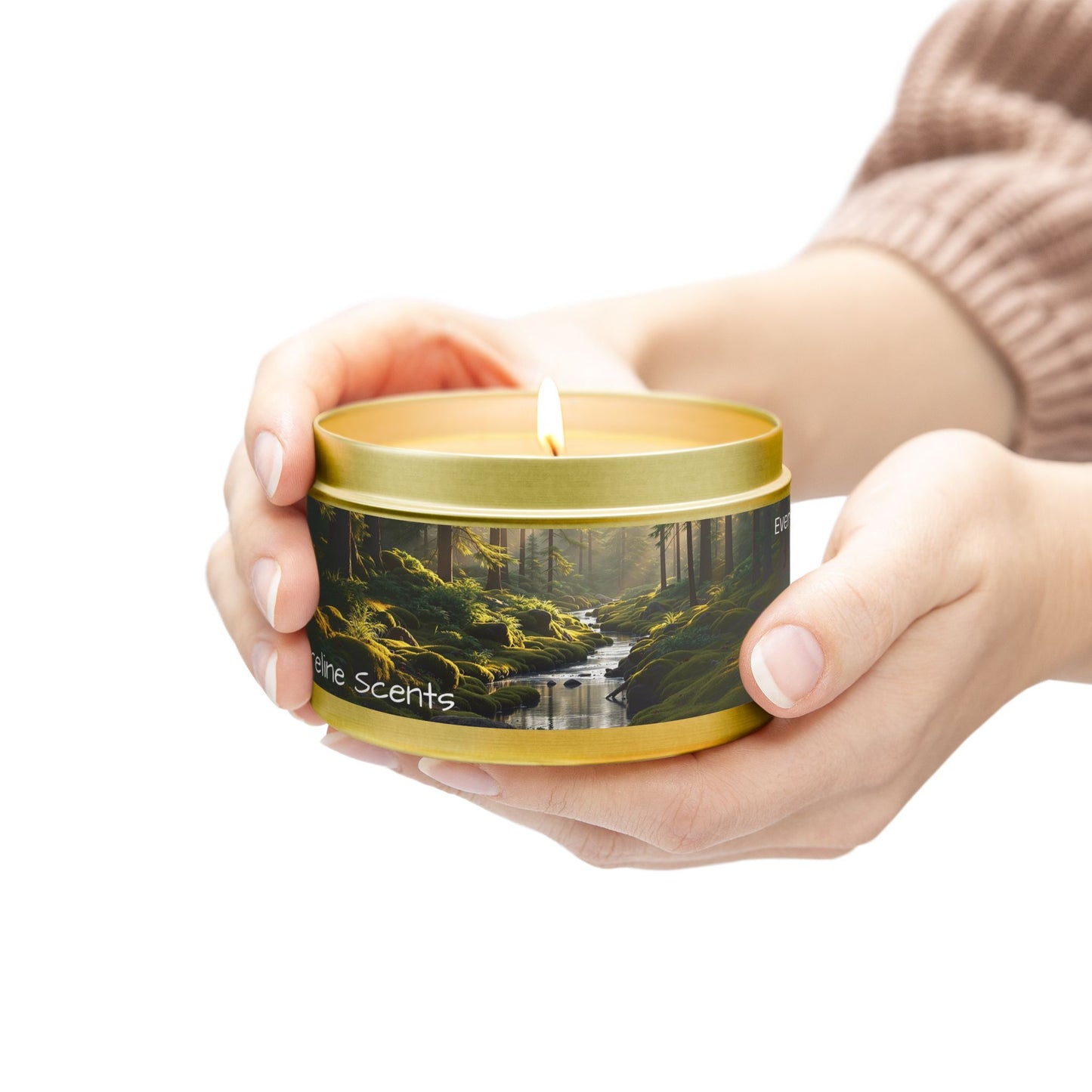Evergreen Scented Rustic Tin Candle