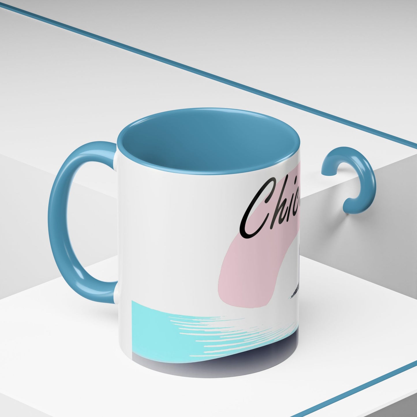 Elegant Chicago Skyline Accent Coffee Mug