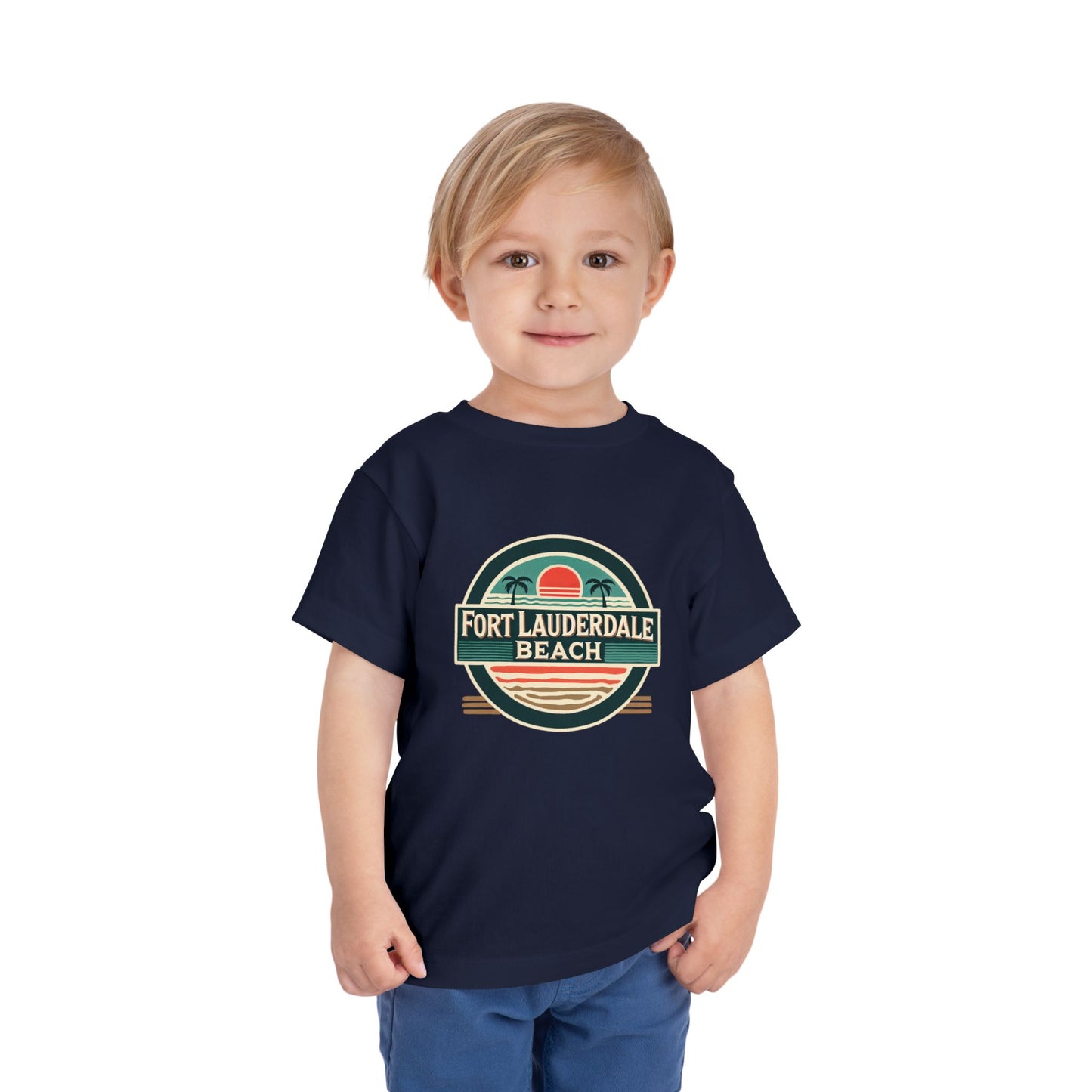 Vintage Fort Lauderdale Unisex Toddler Short Sleeve Tee