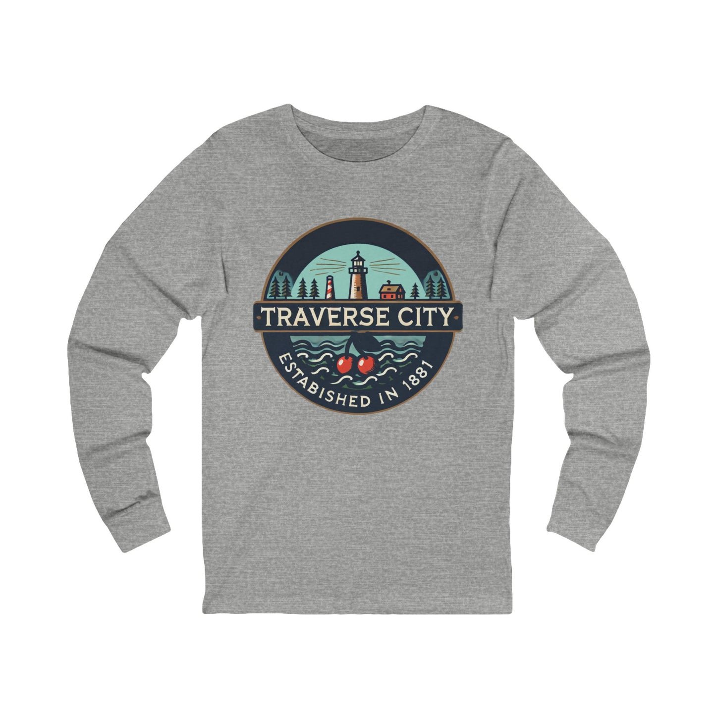 Vintage Traverse City Unisex Jersey Long Sleeve Tee
