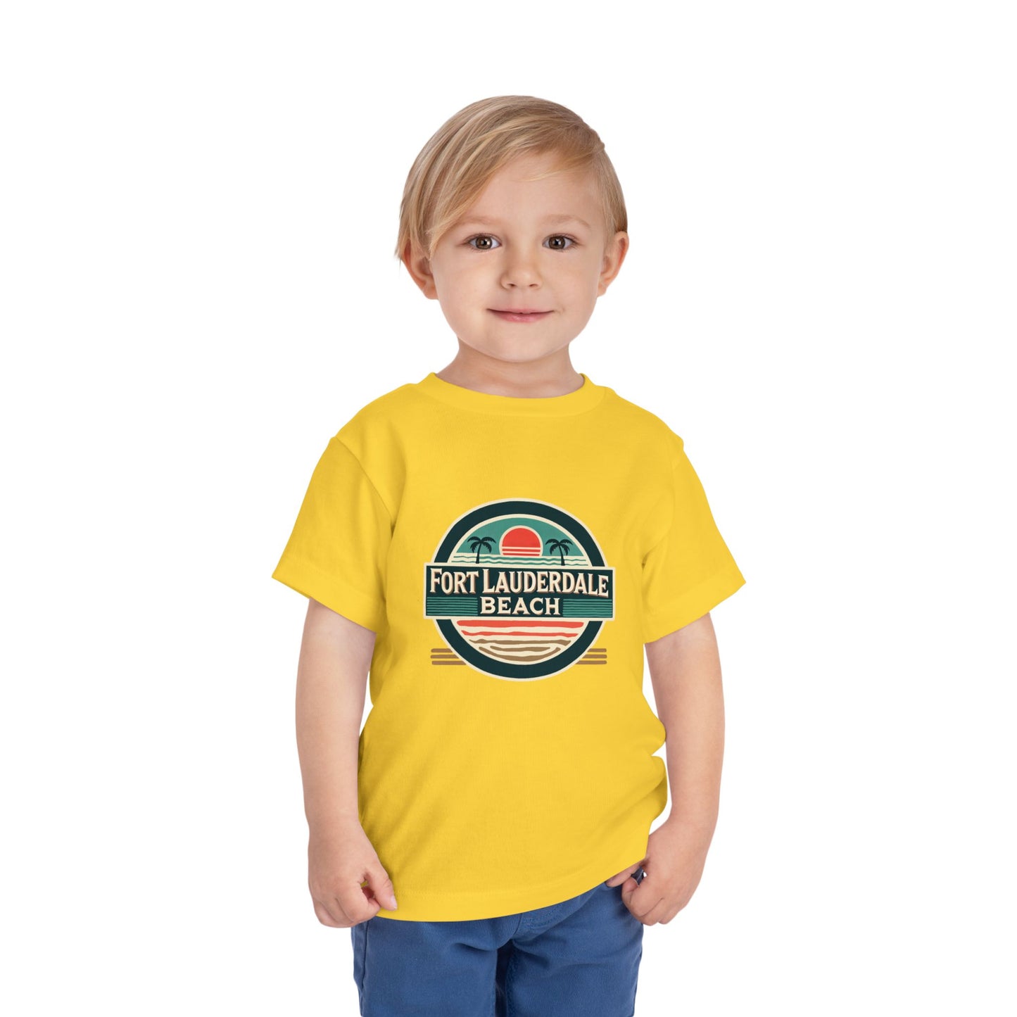 Vintage Fort Lauderdale Unisex Toddler Short Sleeve Tee