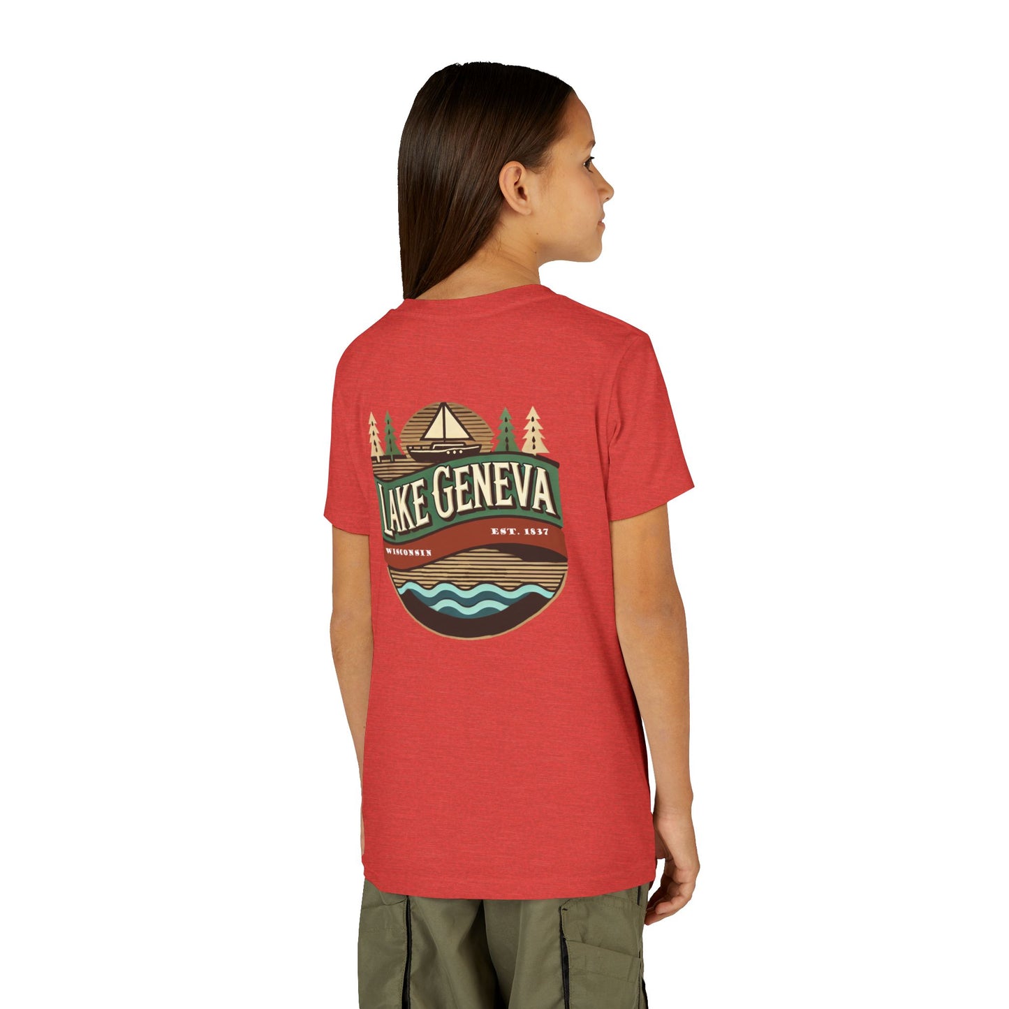 Retro Lake Geneva Unisex Youth Short Sleeve Tee