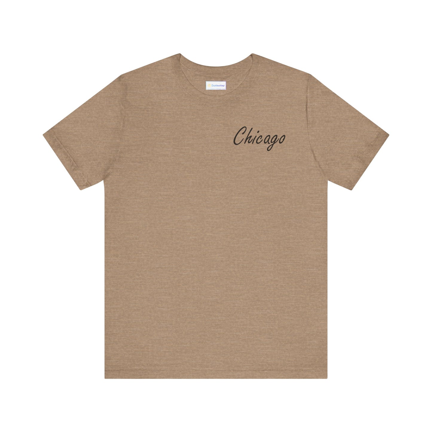 Elegant Chicago Skyline Unisex Jersey Short Sleeve Tee