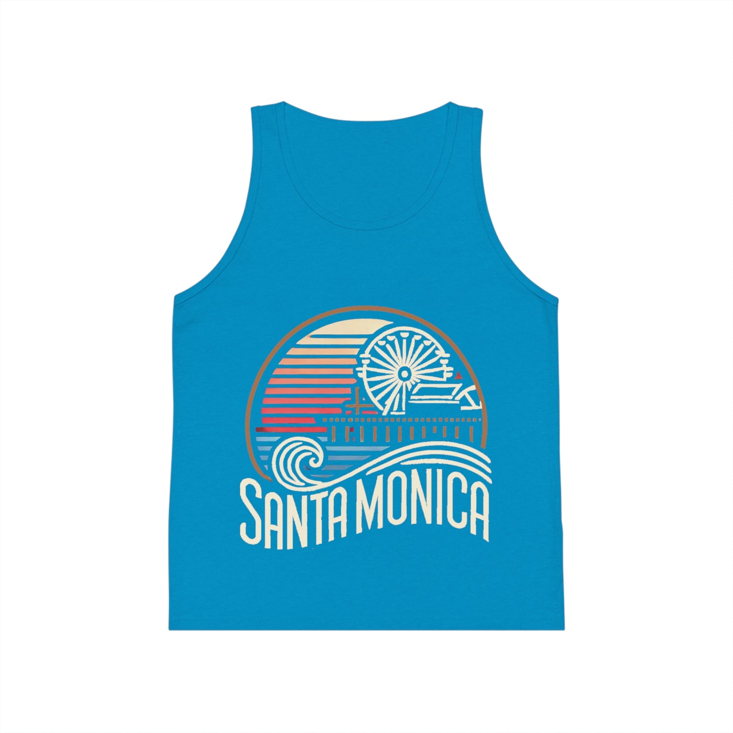 Vibrant Santa Monica Unisex Kids Jersey Tank Top